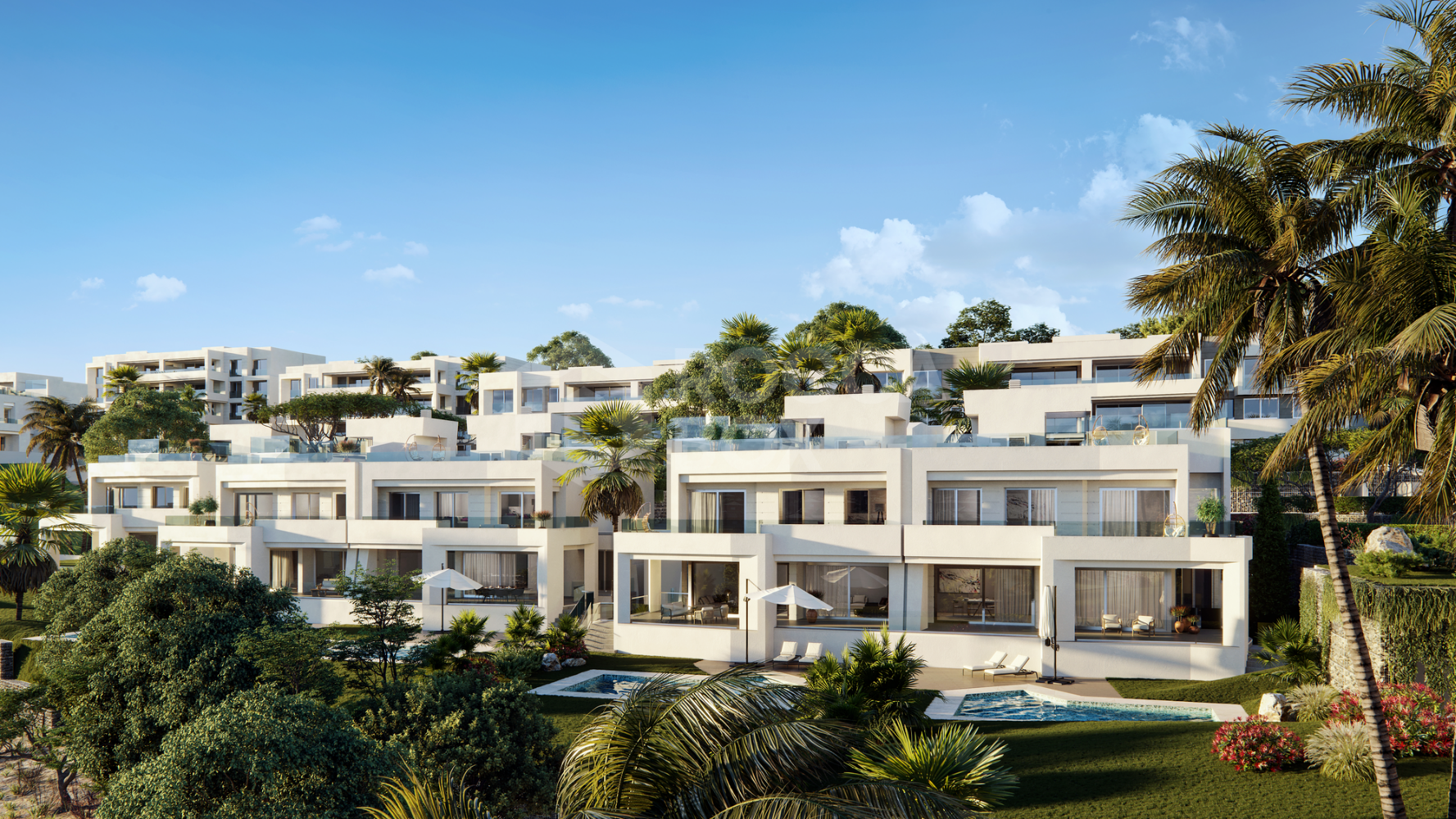 New development of contemporary apartments in Santa Clara Golf