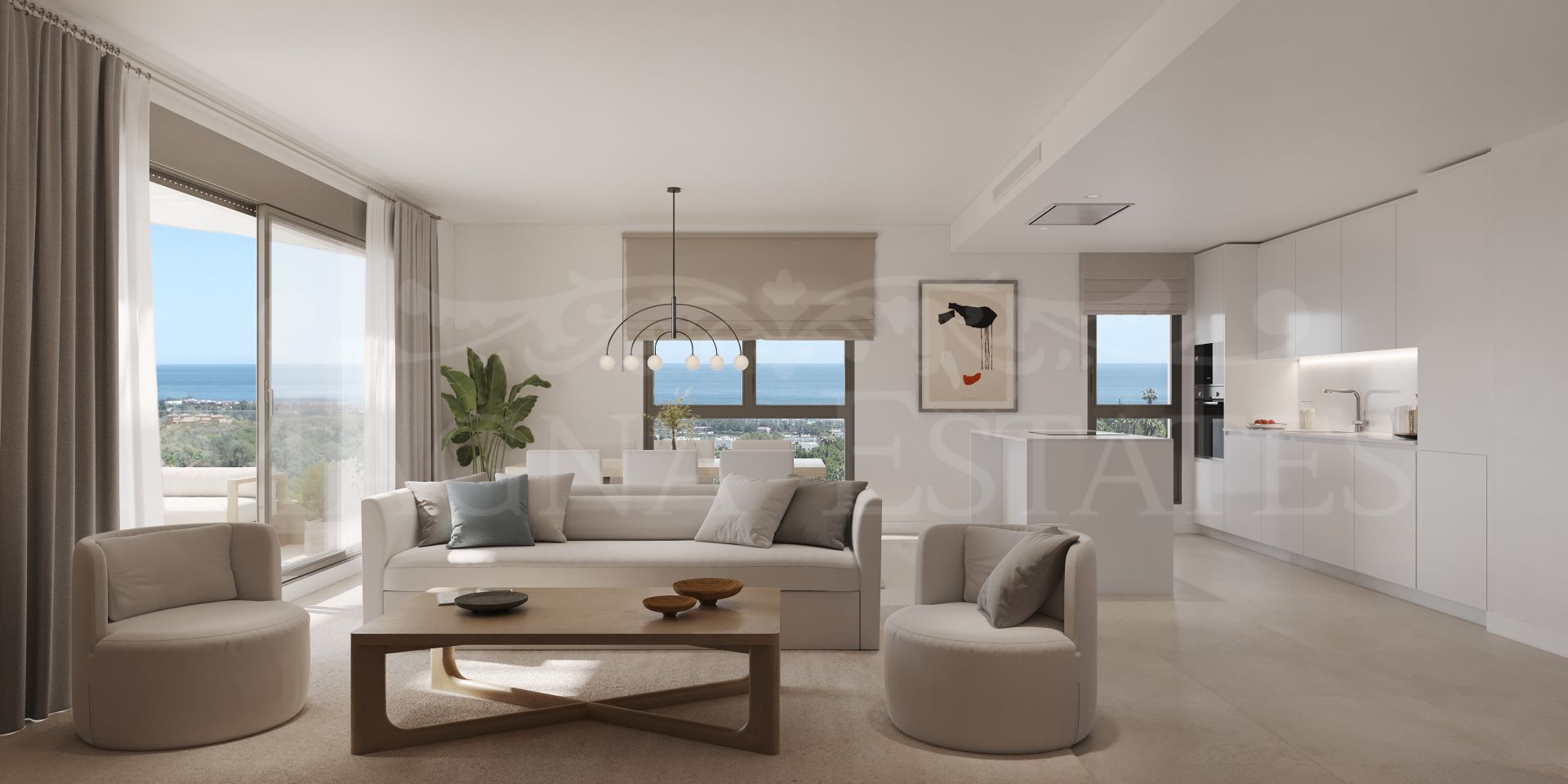 Newly built apartment with sea views in Estepona.
