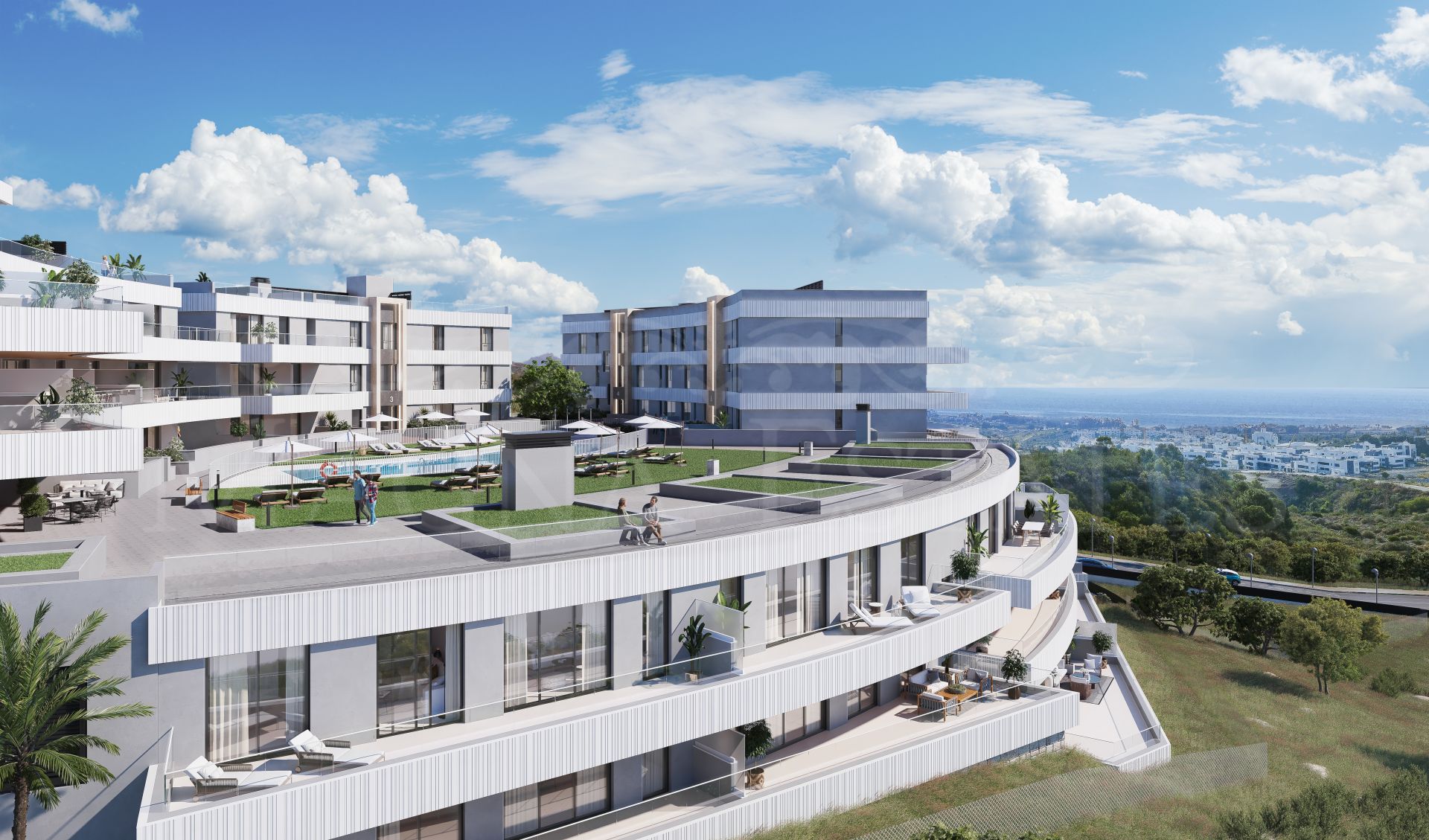 Apartamento de nueva construcción con vistas al mar en Estepona