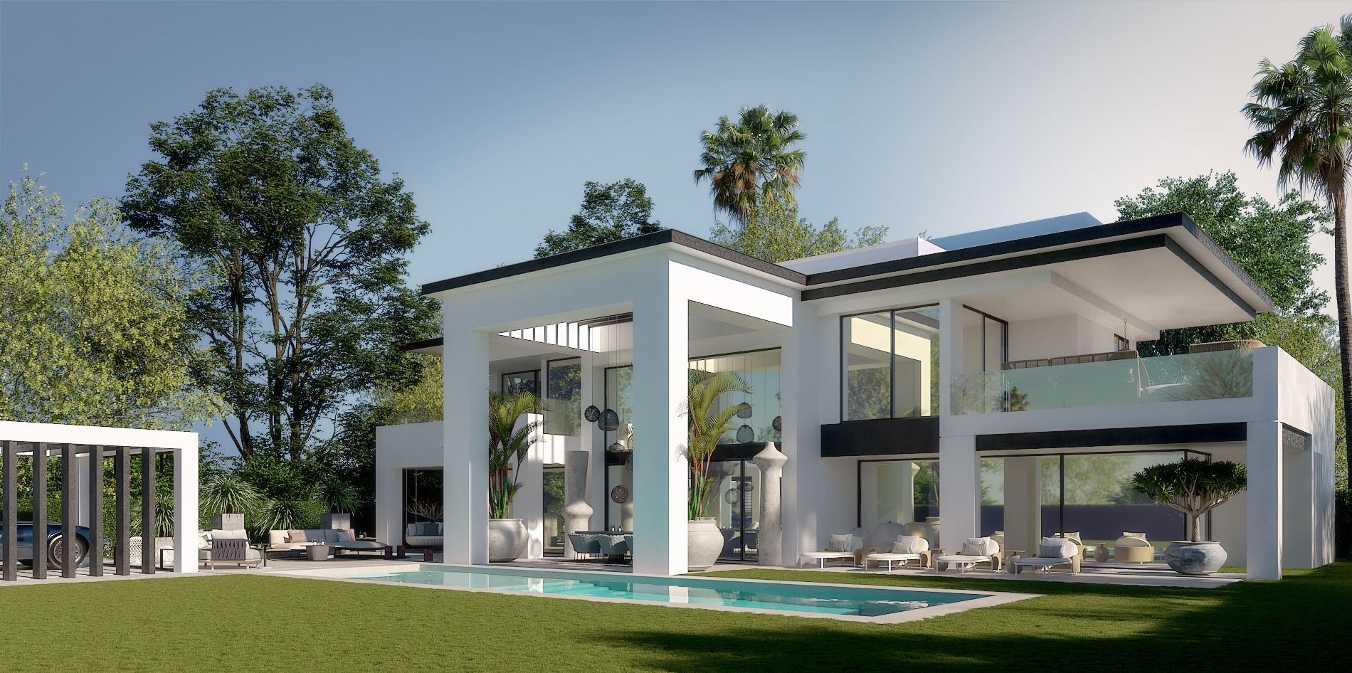 Project of 3 villas walking distance to the beach