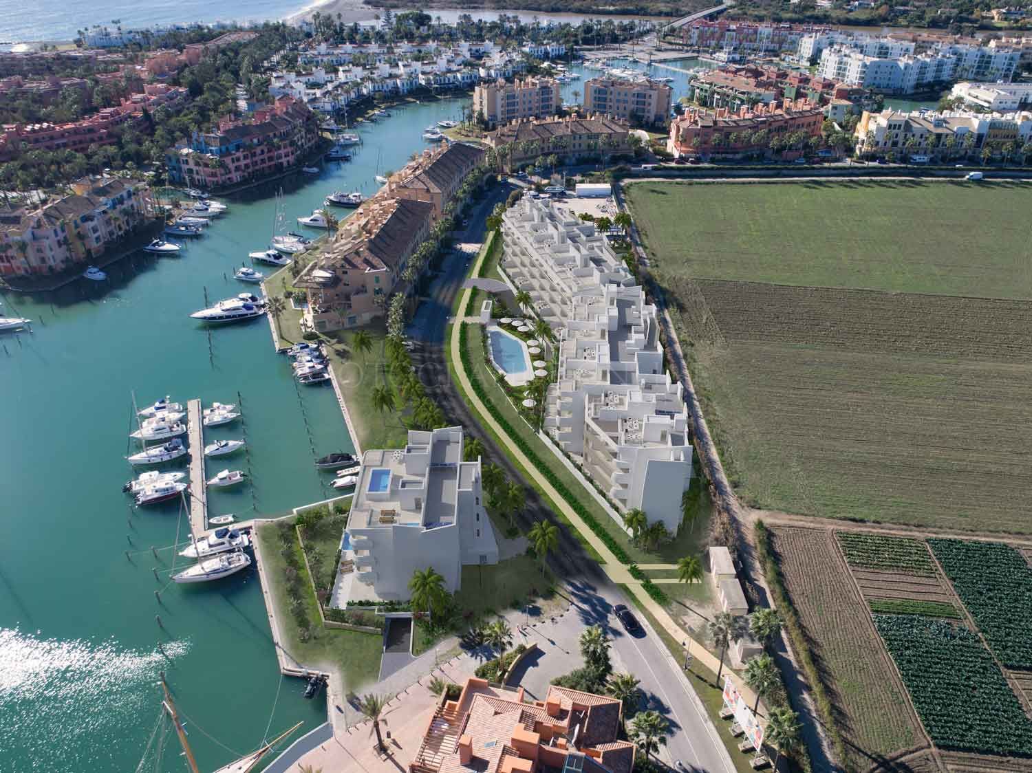 New and exclusive development, the only new build apartments first line of the Marina