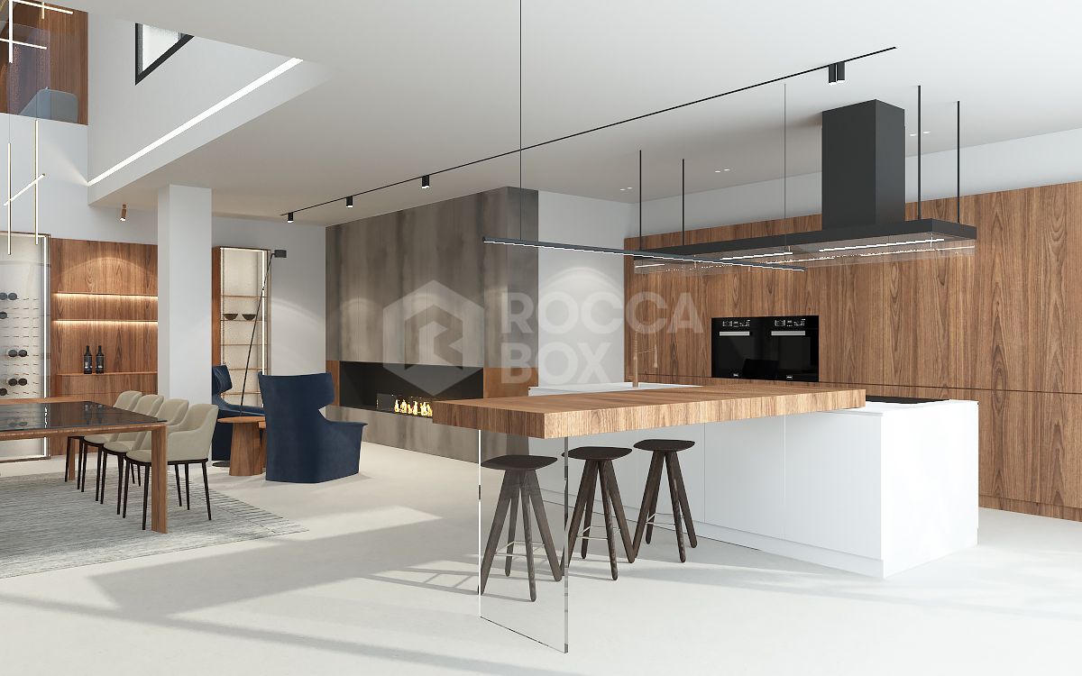Off-plan contemporary minimalist villa, 1146 m2 built area, walking distance to Puerto Banus, unbeatable location