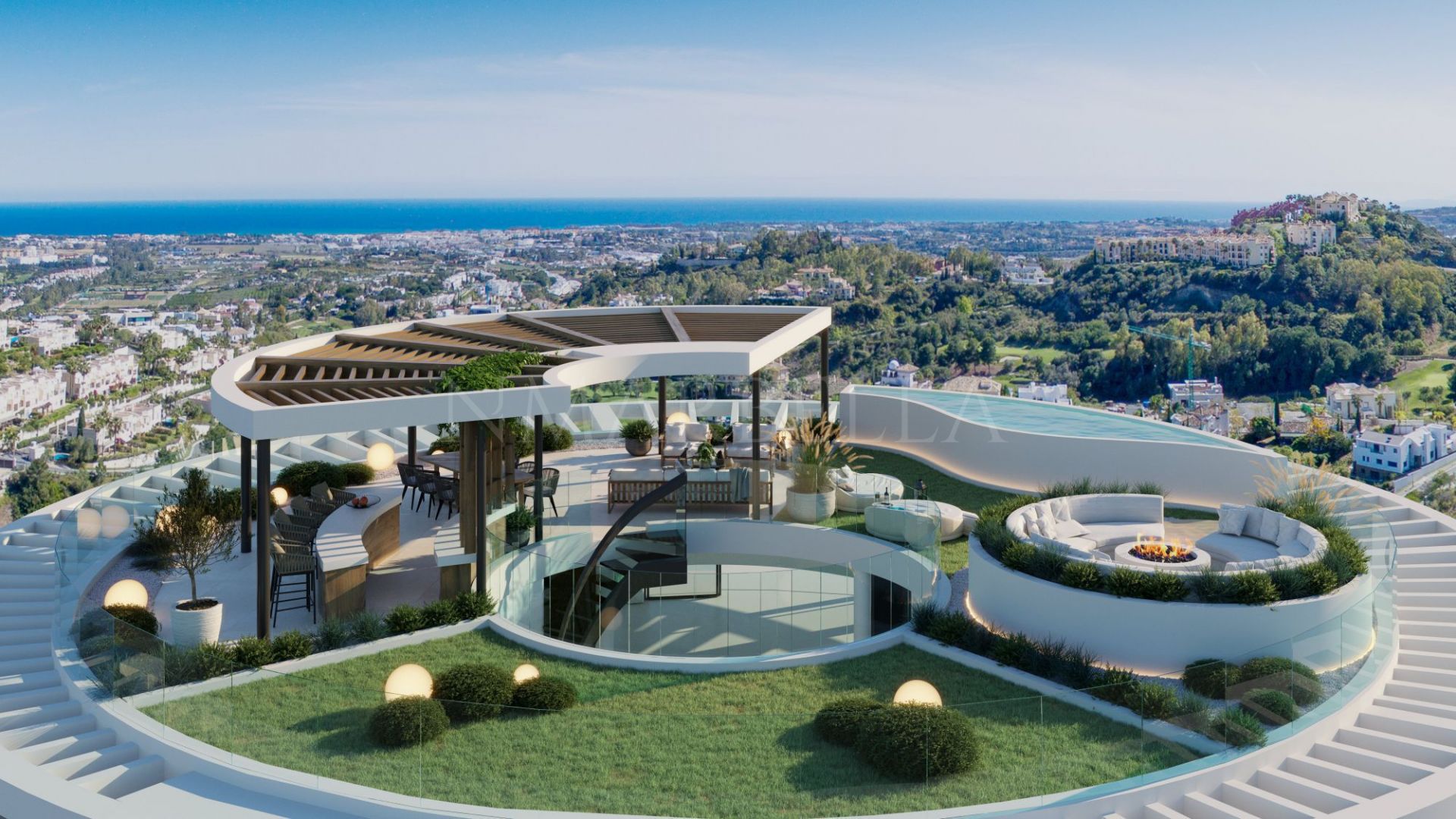 Новый комплекс премиум-класса с панорамным видом на море на продажу в Бенахависе