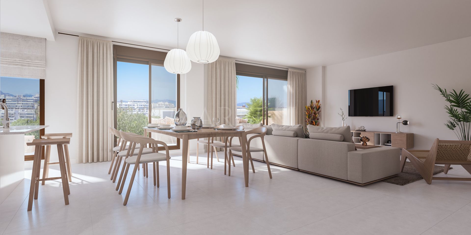 New apartment under construction for sale in Estepona port area