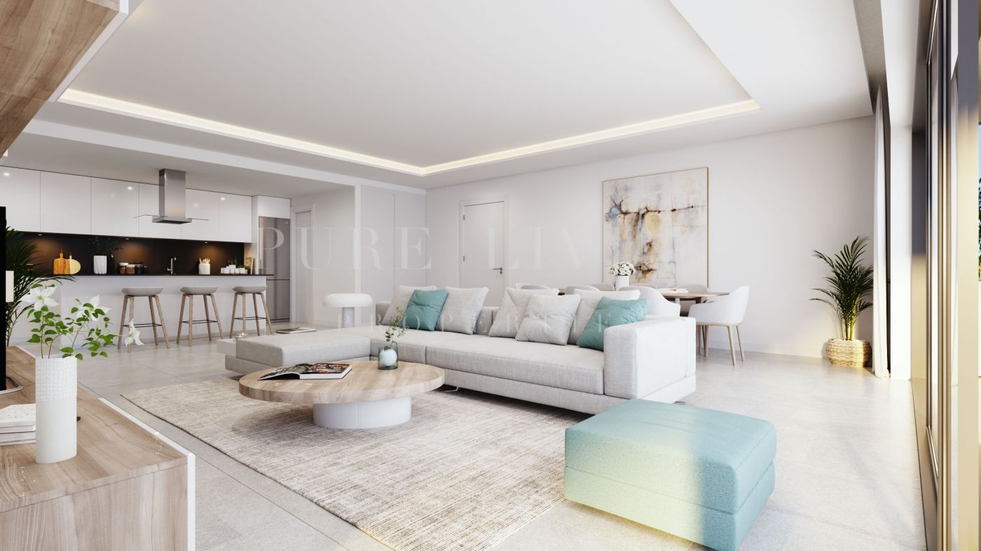 Appartementen met grote tuinen en duplex penthouses met droomterrassen in Estepona