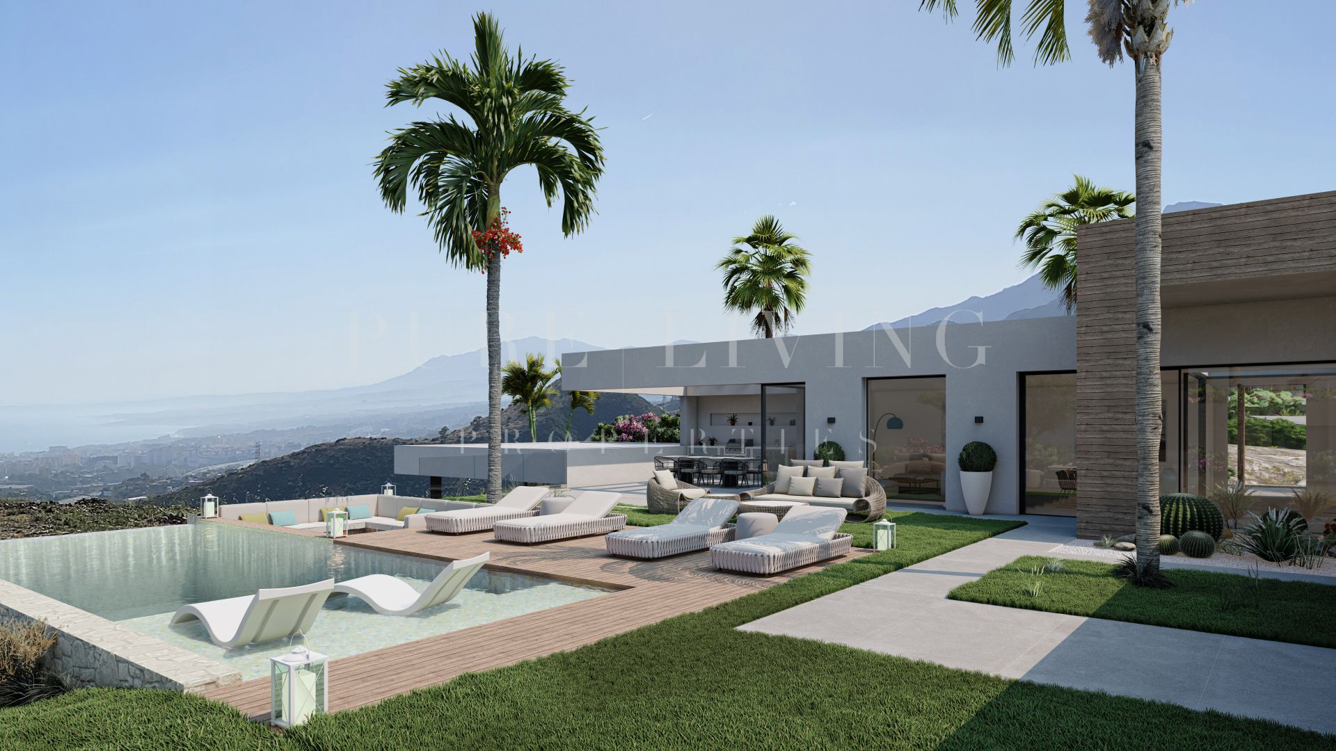 Luxe villaproject te koop met prachtig panoramisch zeezicht in Altos de Los Monteros, Marbella Oost