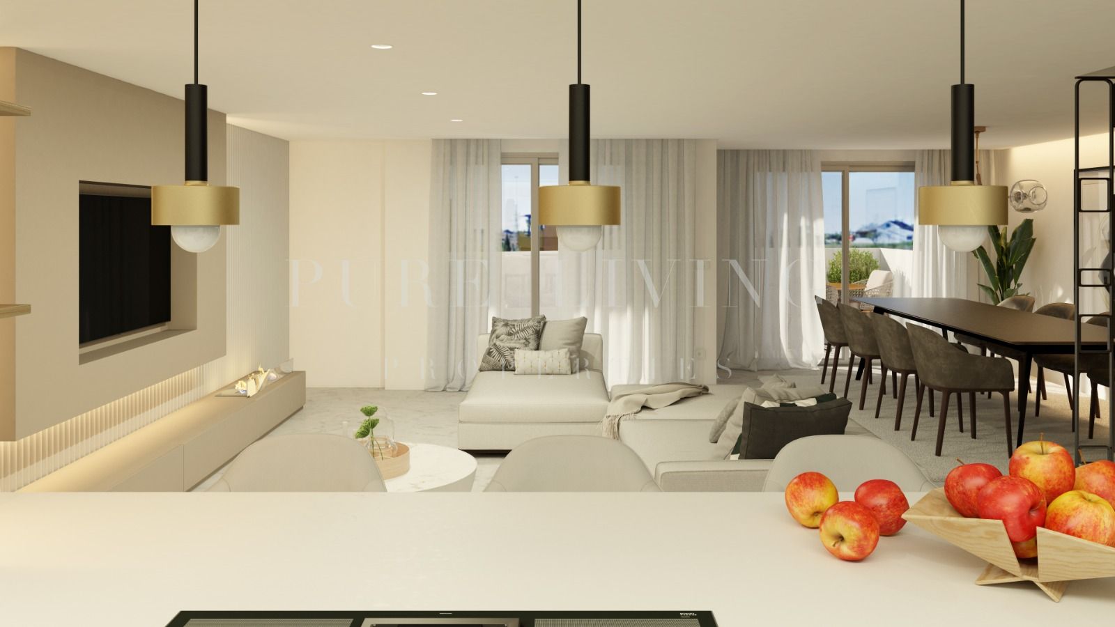 New development of luxury four-bedroom townhouses in Nagueles