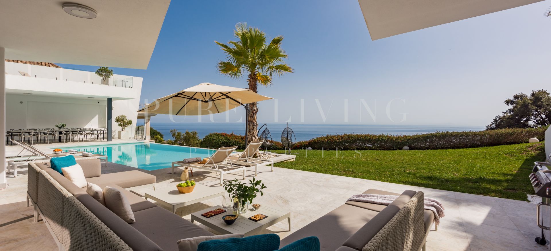 Stunning Five bedroom Villa with Unbeatable Panoramic Sea views in Altos de Los Monteros, Marbella East.