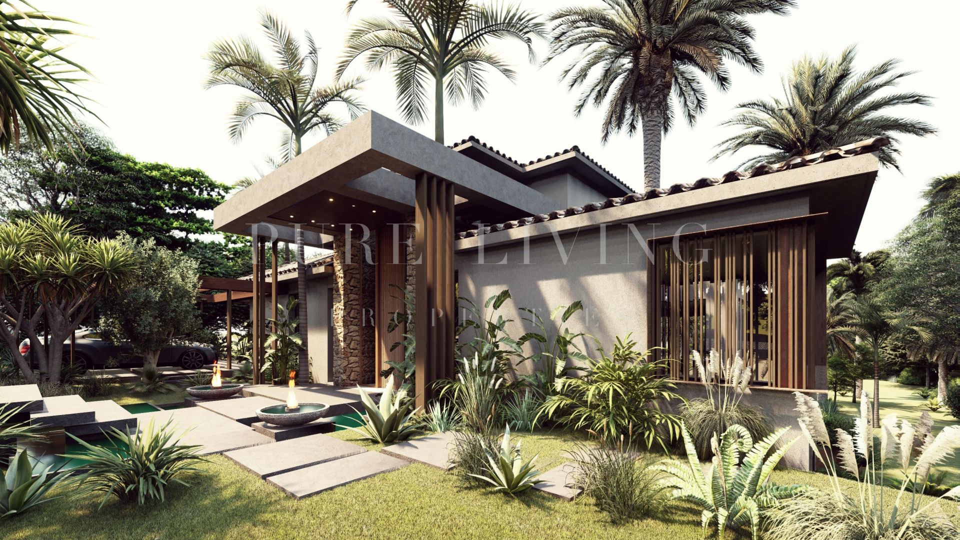 Nieuwe luxe villa in Balinese stijl, met vijf slaapkamers in de exclusieve Golden Mile van Marbella