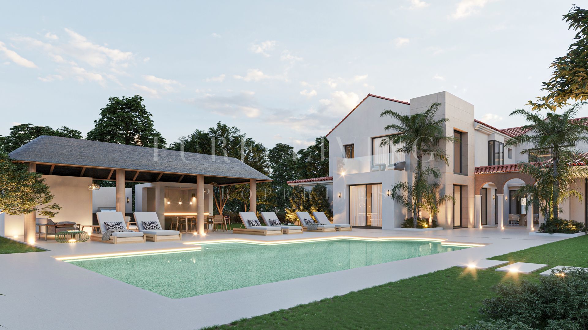 Preciosa villa a estrenar con vistas al golf situada en la zona privilegiada, Las Brisas en Nueva Andalucia