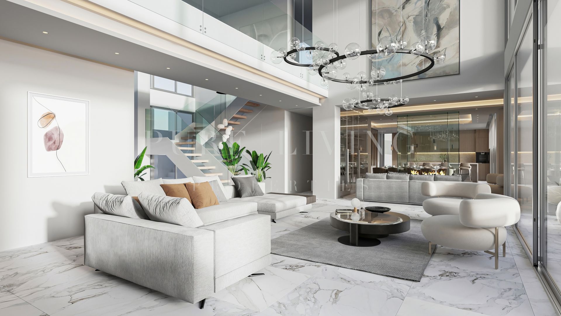 Brand new contemporary six bedroom luxury villa for sale in Paraiso Alto