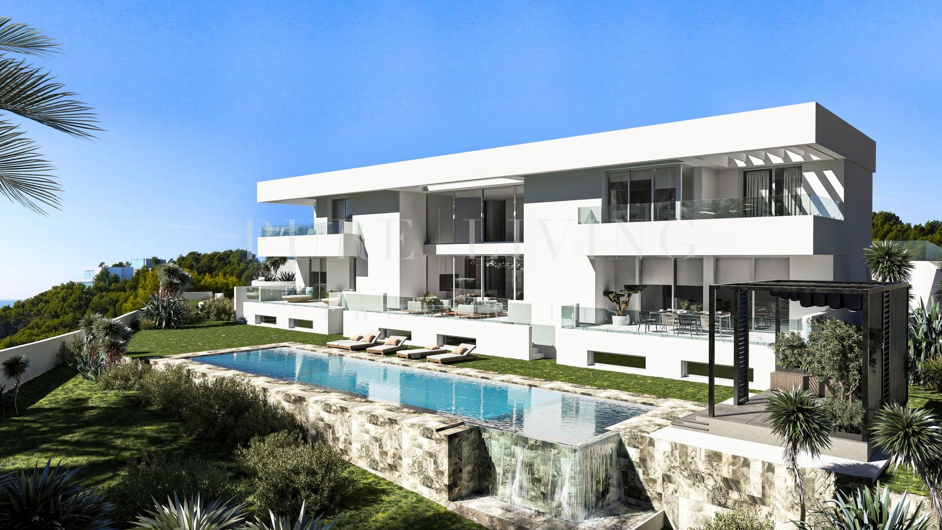 Gloednieuwe moderne luxe villa met zes slaapkamers te koop in Paraiso Alto