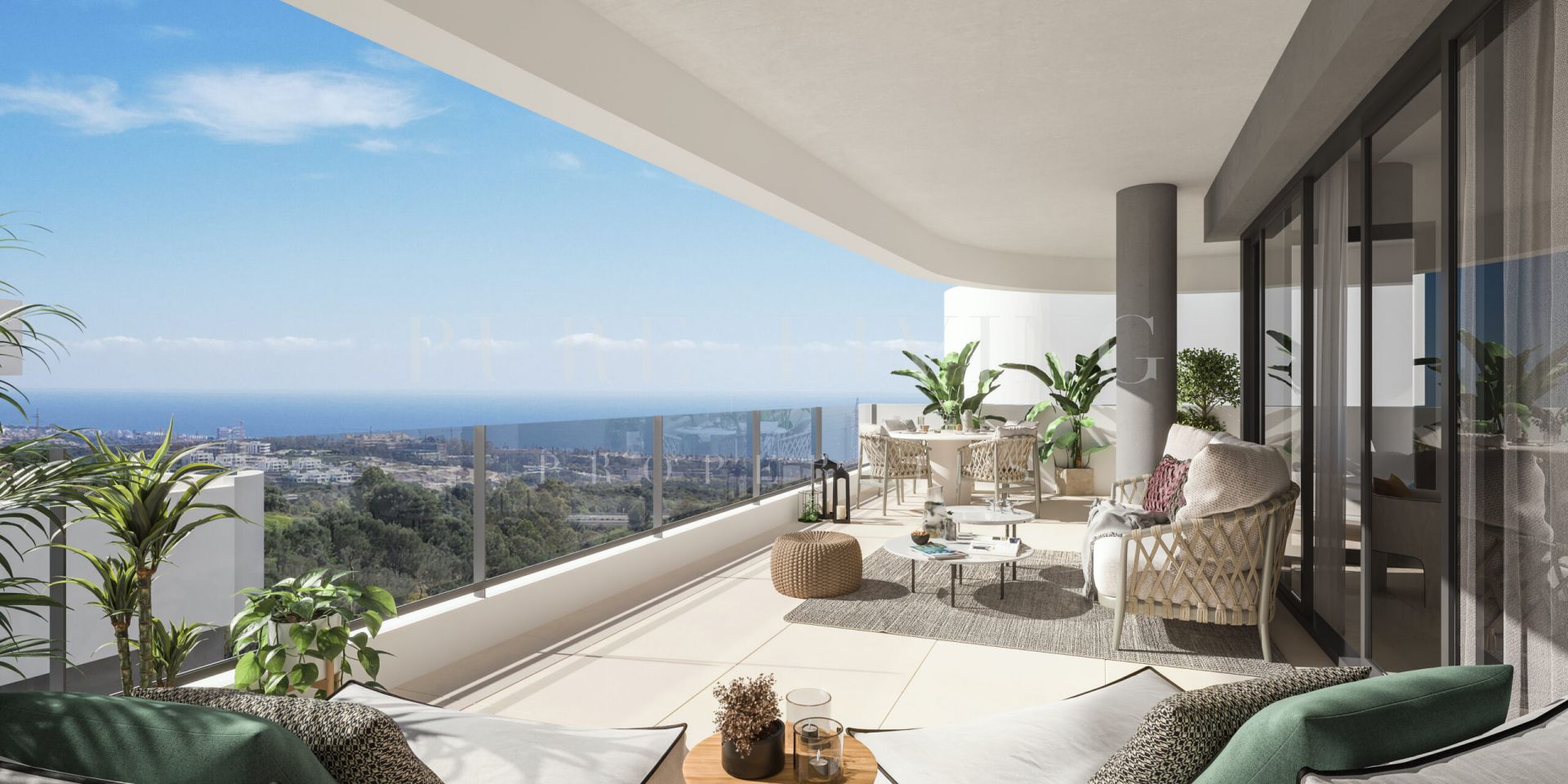 Impresionante apartamento con impresionantes vistas al mar, situado en Altos de Los Monteros