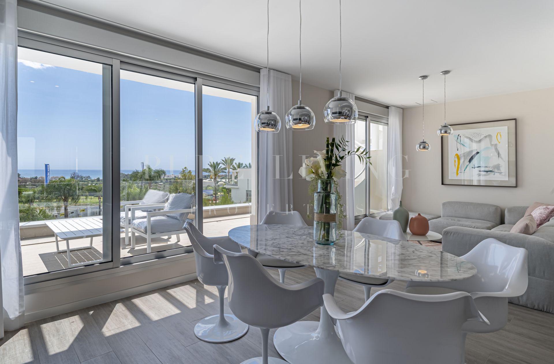 Gorgeous penthouse with stunning panoramic sea views located in Cancelada, Estepona East.