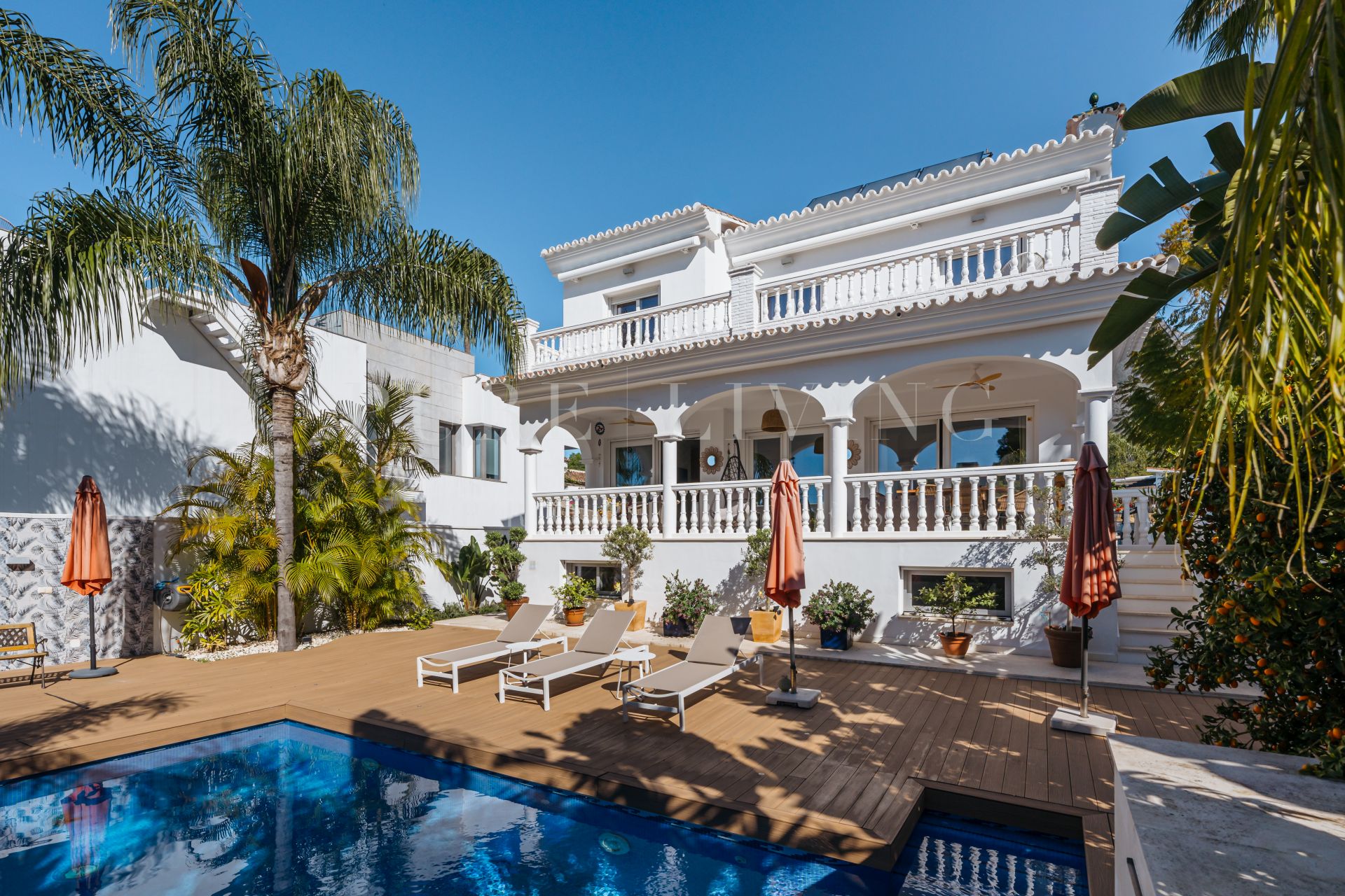 Een villa met vier slaapkamers in Nagüeles, boven de Golden Mile van Marbella.