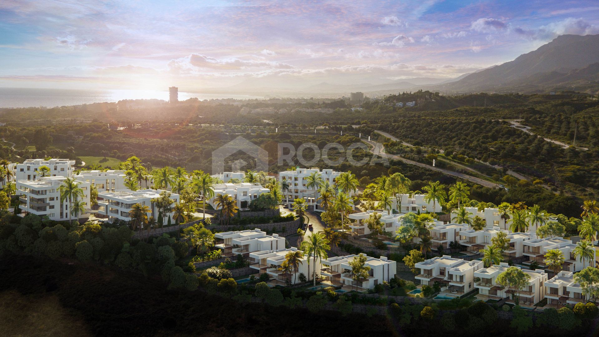 Contemporary penthouse with terrace and solarium both with panoramic views of the Mediterranean Sea in top location