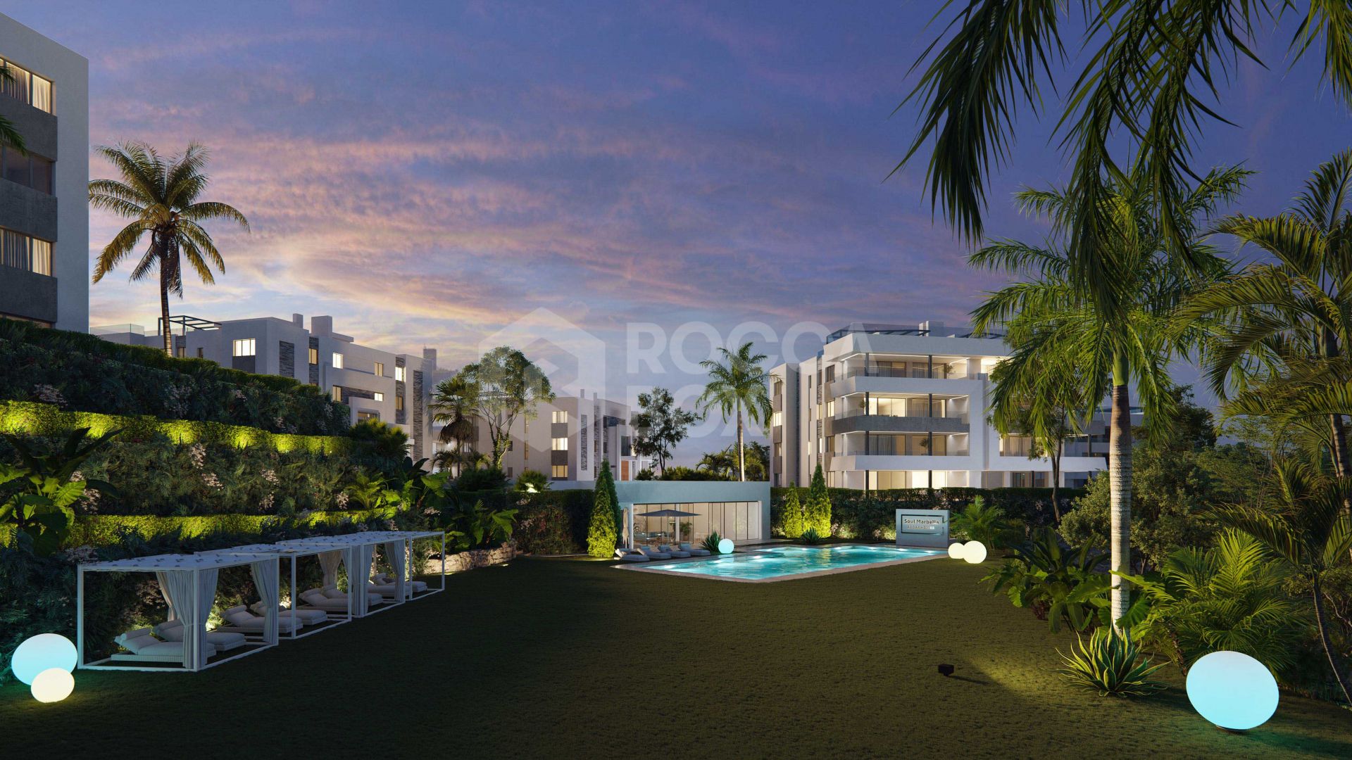 Contemporary penthouse with terrace and solarium both with panoramic views of the Mediterranean Sea in top location