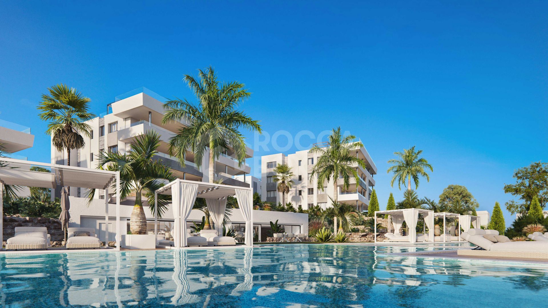 Contemporary penthouse with terrace and solarium both with panoramic views of the Mediterranean Sea in top location
