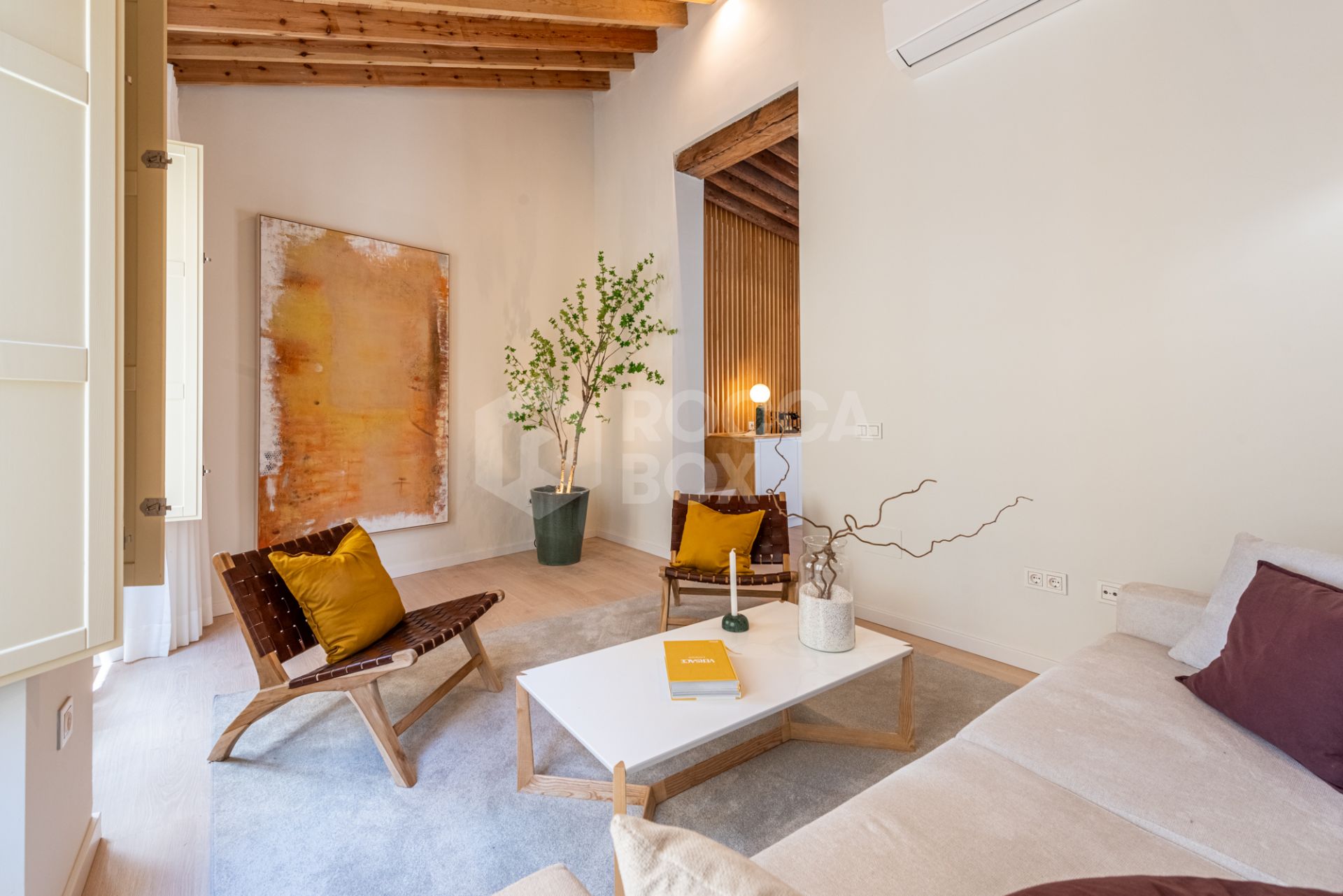 Luxury duplex penthouse in Historic Building with privat roof terraces on a quiet street in the historical quarters of Malaga City