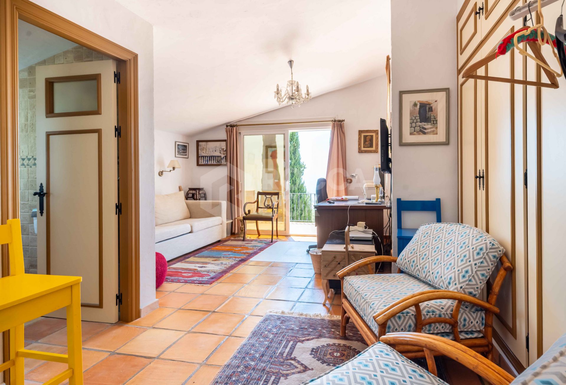 Rustic Andalusian Villa in Mijas pueblo with panoramic Sea and Mountain Views