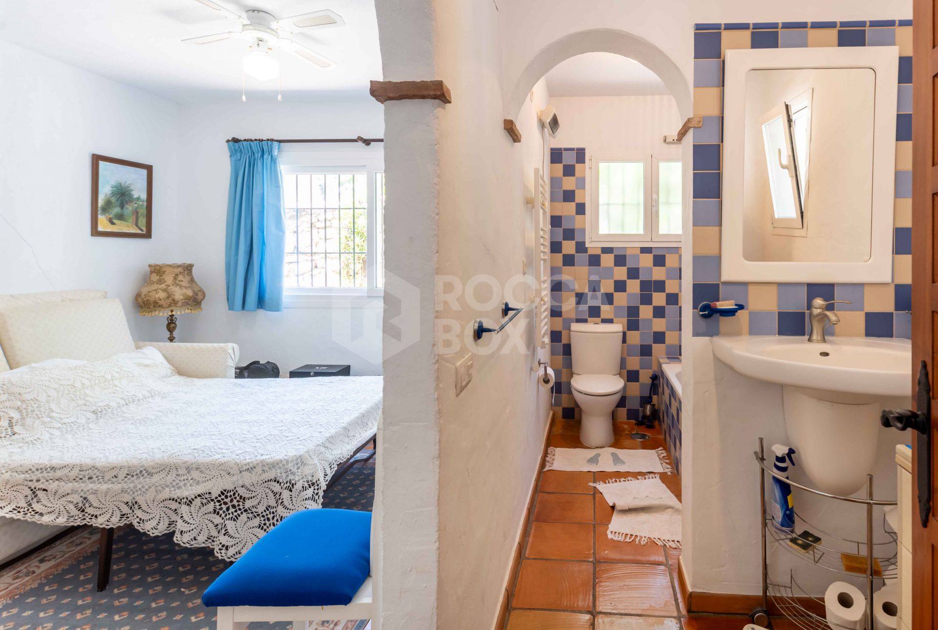 Rustic Andalusian Villa in Mijas pueblo with panoramic Sea and Mountain Views