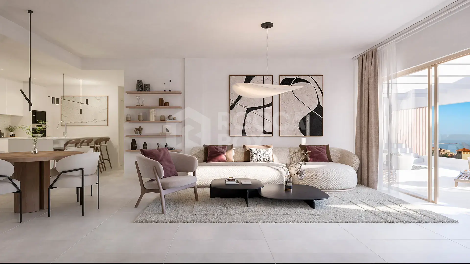 The sea as scenery, luxury as style