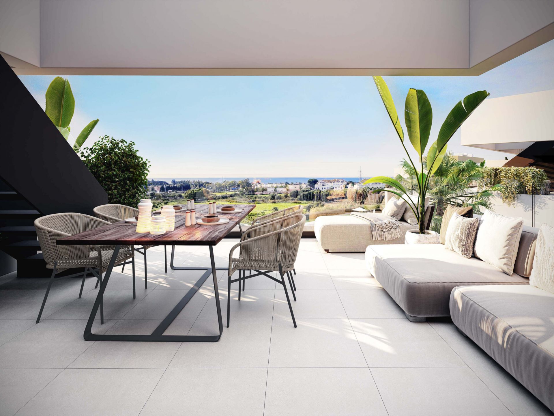 Symphony Suites, modern and elegant groundfloors and penthouses with sea views in the New Golden Mile