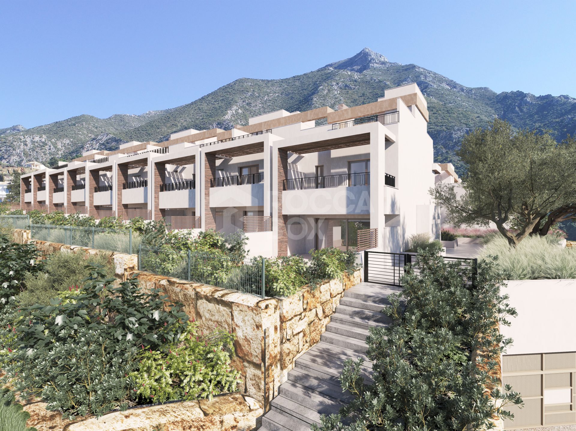 Almazara Views, contemporary townhouses fully integrated in nature.