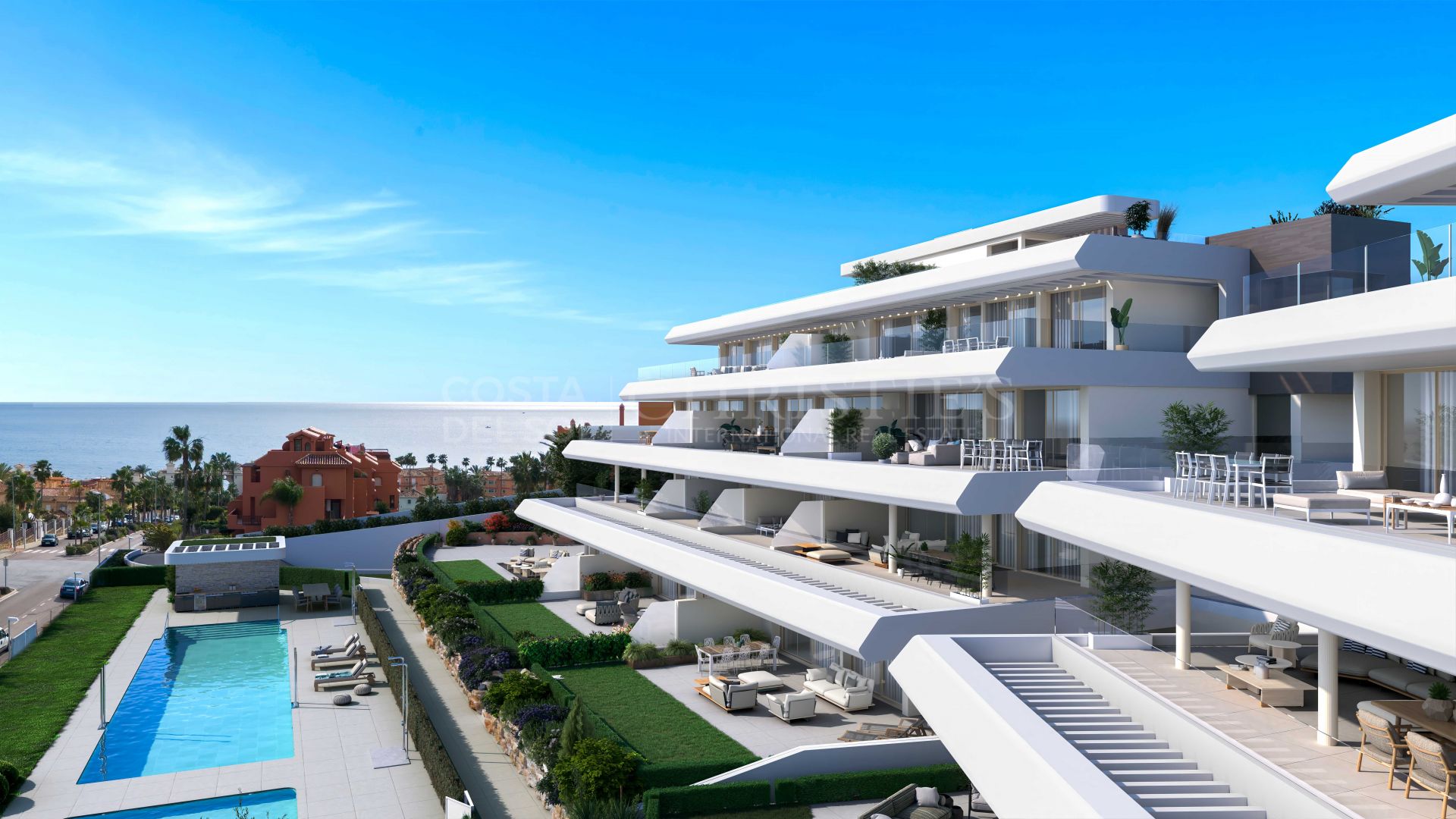 Modern sea view residences just 500 meters from the beach