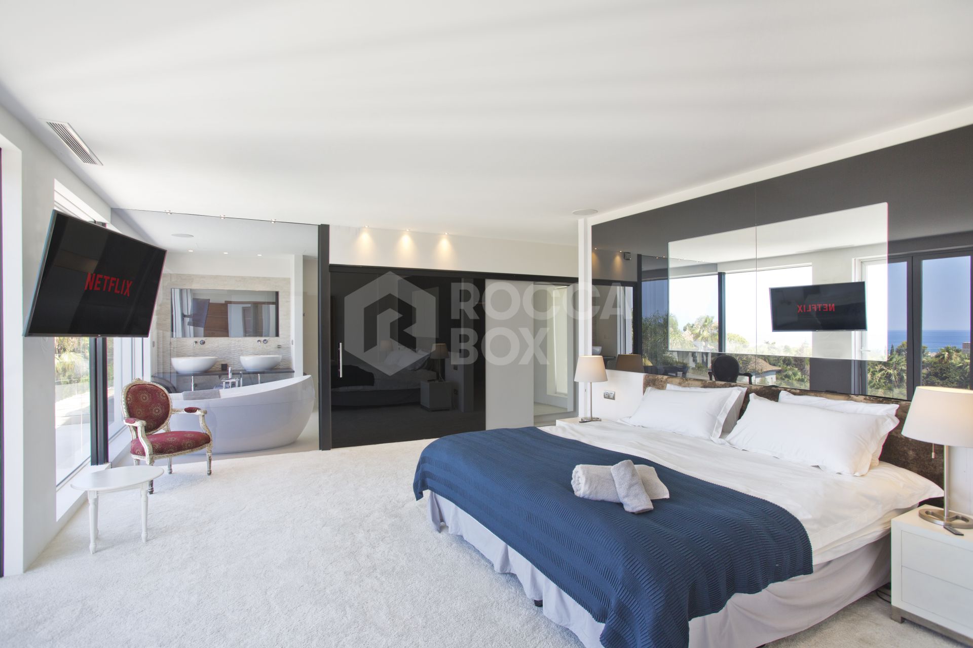 SPECTACULAR 7-BEDROOM MODERN MANSION WITH PANORAMIC SEA VIEWS, HACIENDA LAS CHAPAS, MARBELLA