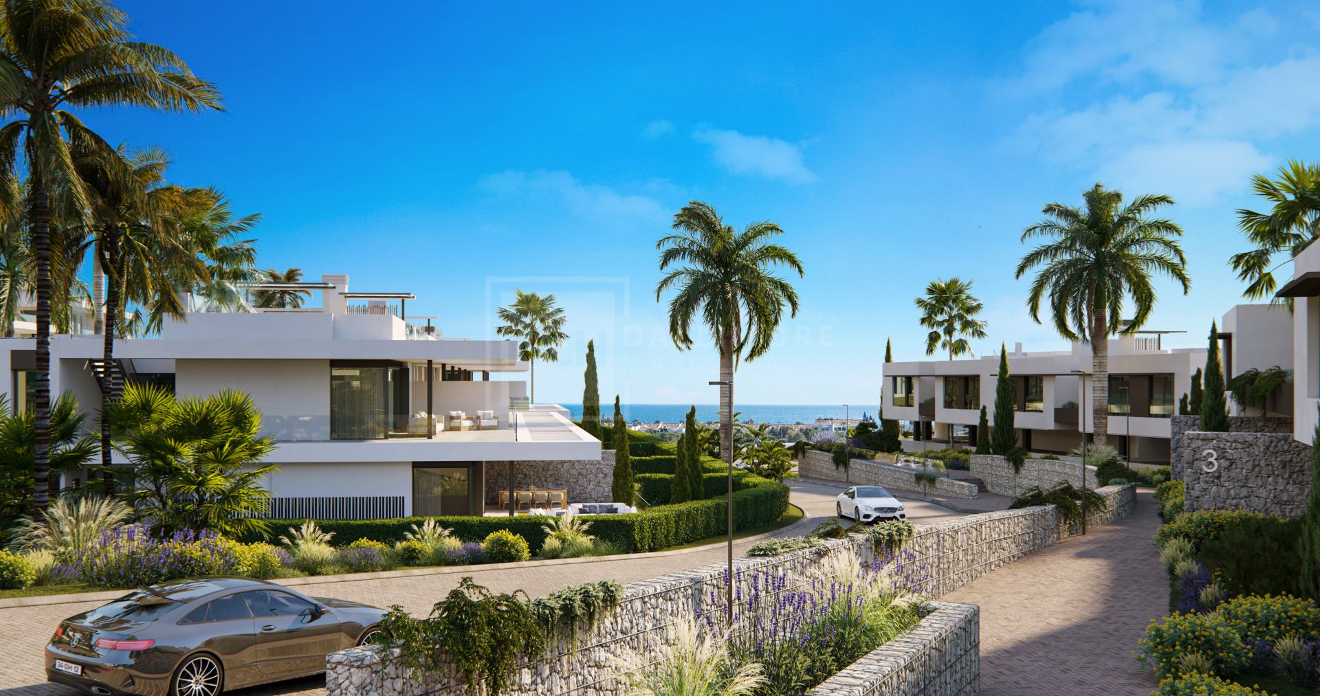 STUNNING BRAND NEW 4-BEDROOM CONTEMPORARY SEMI-DETACHED VILLA WITH SEA VIEWS EAST OF MARBELLA