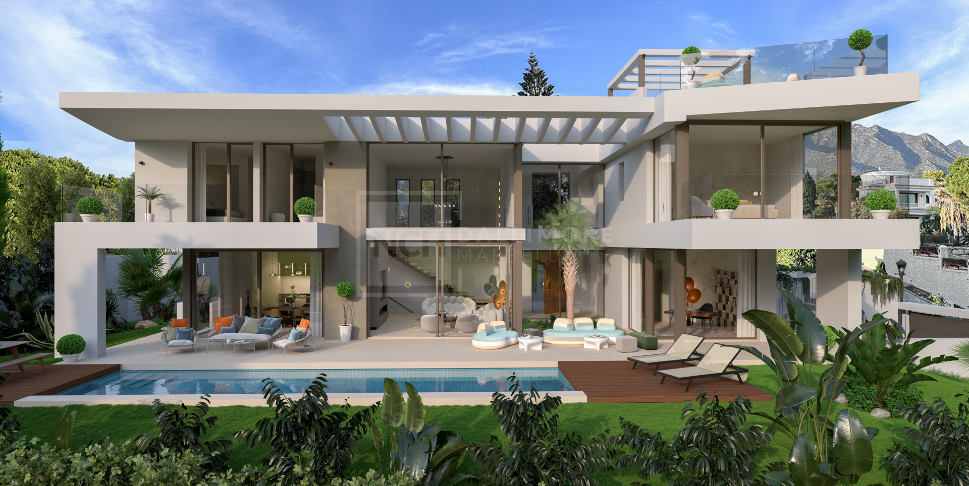 ELEGANT MODERN VILLA IN LA CAROLINA: PRIME LOCATION ON MARBELLA'S GOLDEN MILE WITH SEA VIEWS