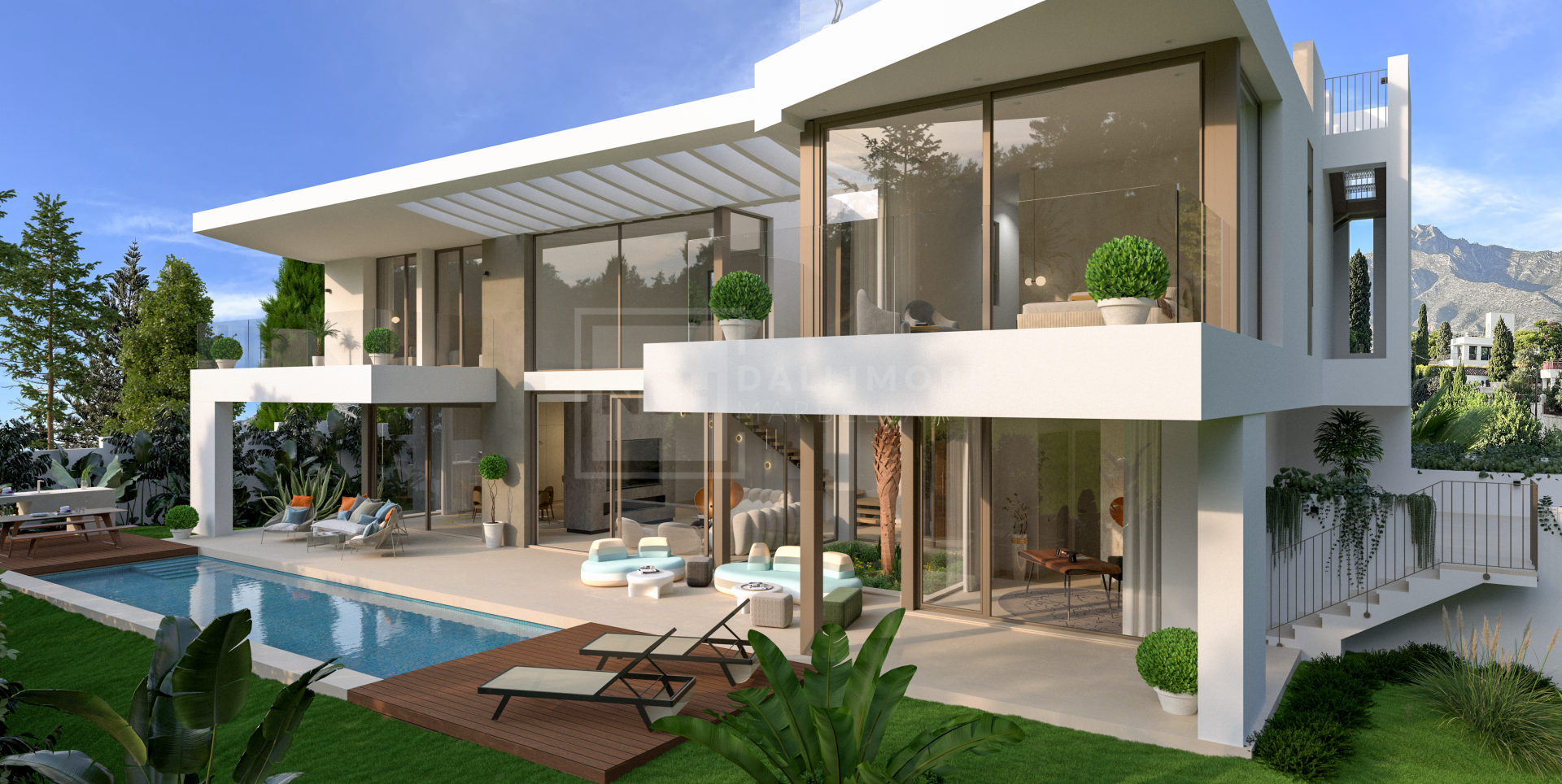 ELEGANT MODERN VILLA IN LA CAROLINA: PRIME LOCATION ON MARBELLA'S GOLDEN MILE WITH SEA VIEWS