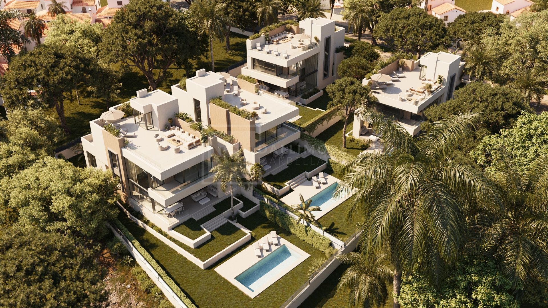 Nueva promoción exclusiva: cuatro lujosas villas junto a la playa en Marbella