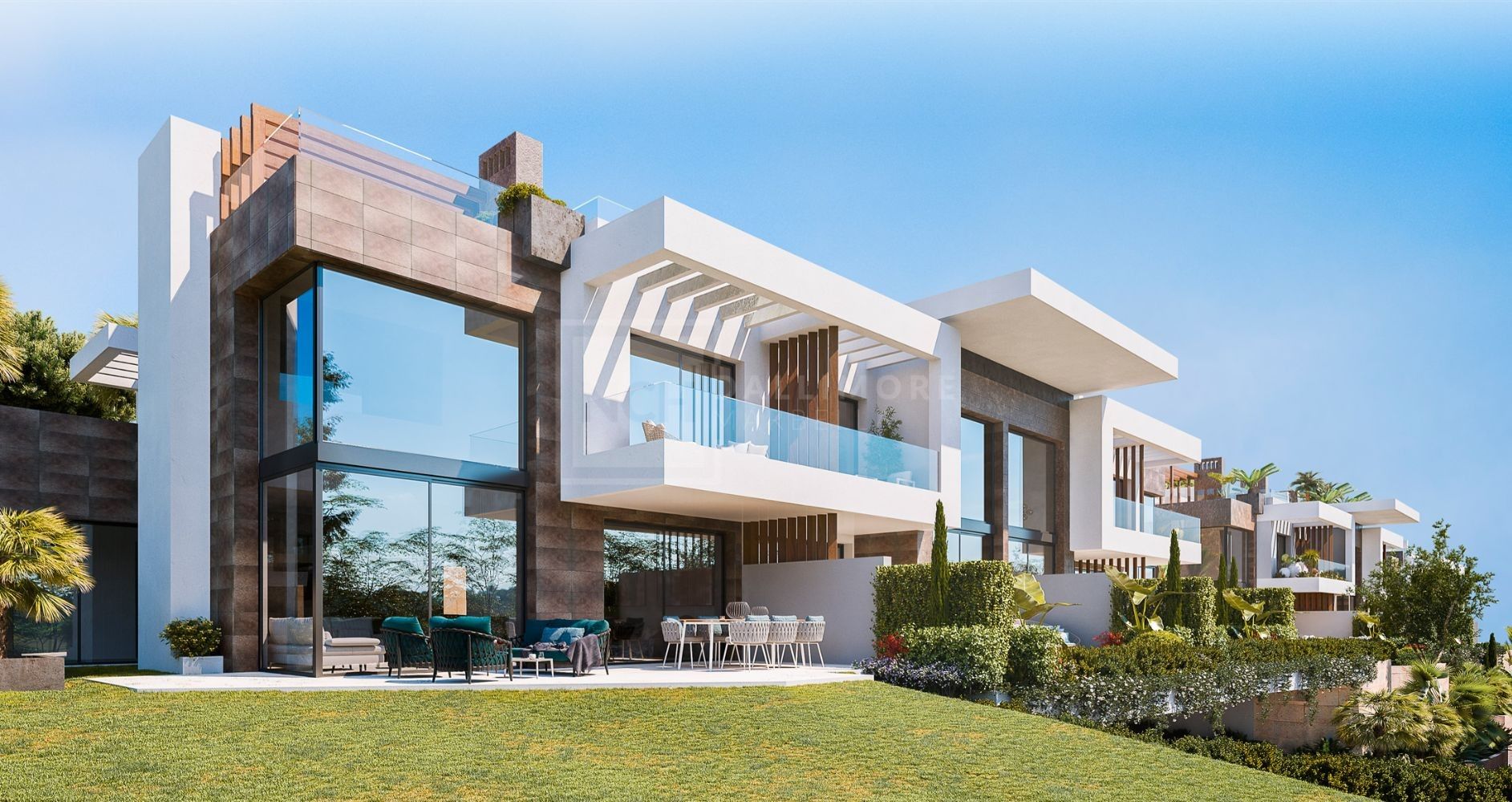 CONTEMPORARY 4 & 5 BED HOMES WITH ROOFTOP POOLS IN EXCLUSIVE RÍO REAL SETTING