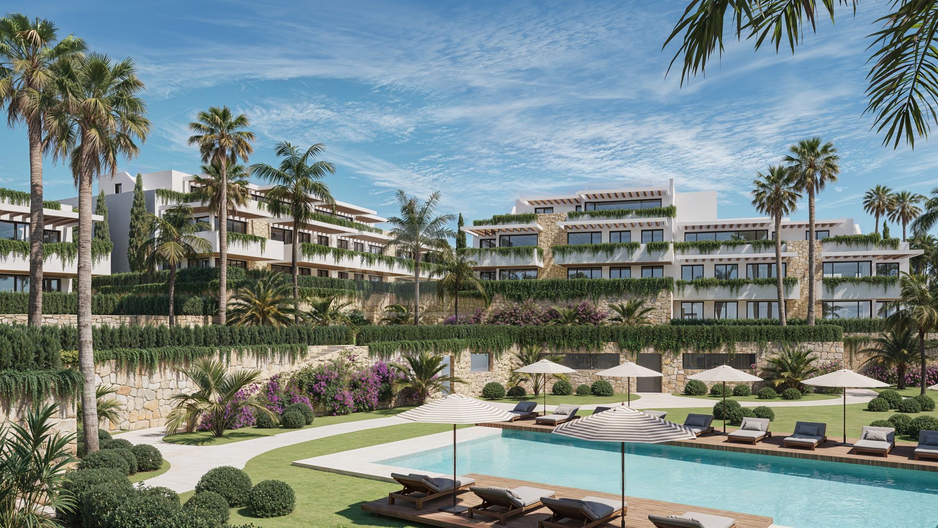 ELEGANT COASTAL LIVING WITH SEA VIEWS AND PRIVATE POOLS IN WEST ESTEPONA