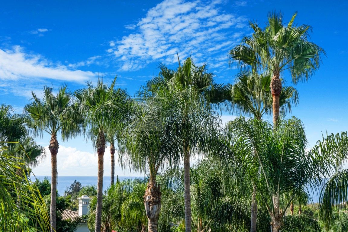 Magnífica villa de cinco dormitorios, orientada al sur, situada en la prestigiosa Villa Las Lomas de Magna Marbella con vistas al mar