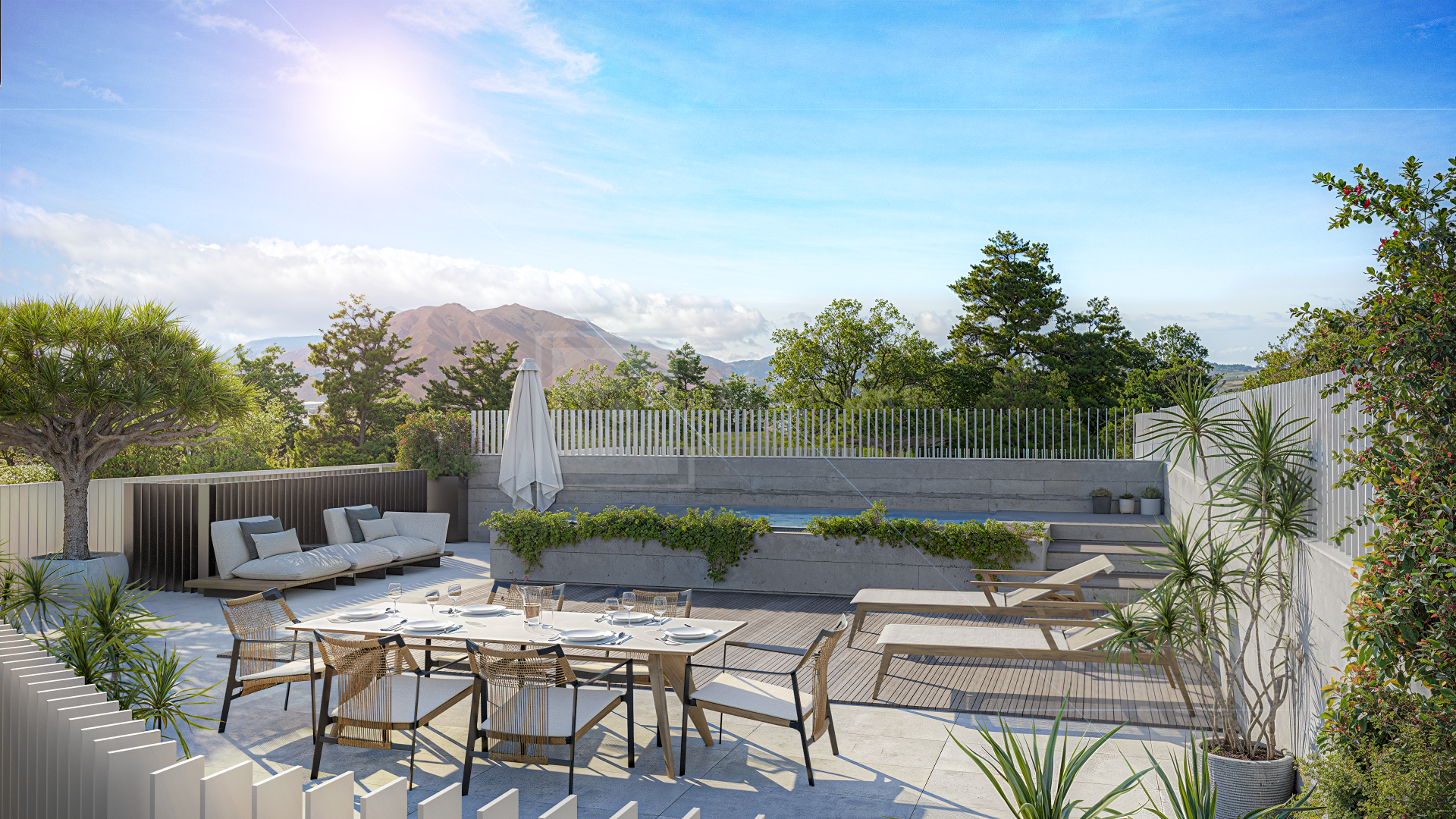 APARTAMENTO A ESTRENAR CON JARDÍN EN EL CENTRO DE ESTEPONA