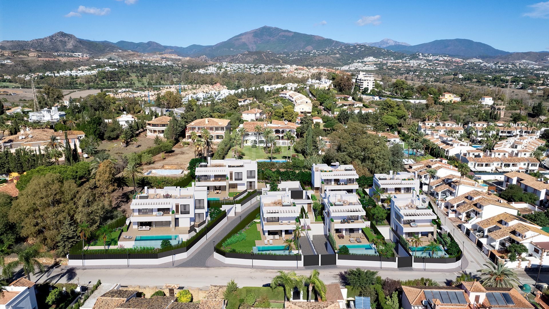 Siete villas de lujo en una ubicación privilegiada cerca de la playa y Puerto Banús