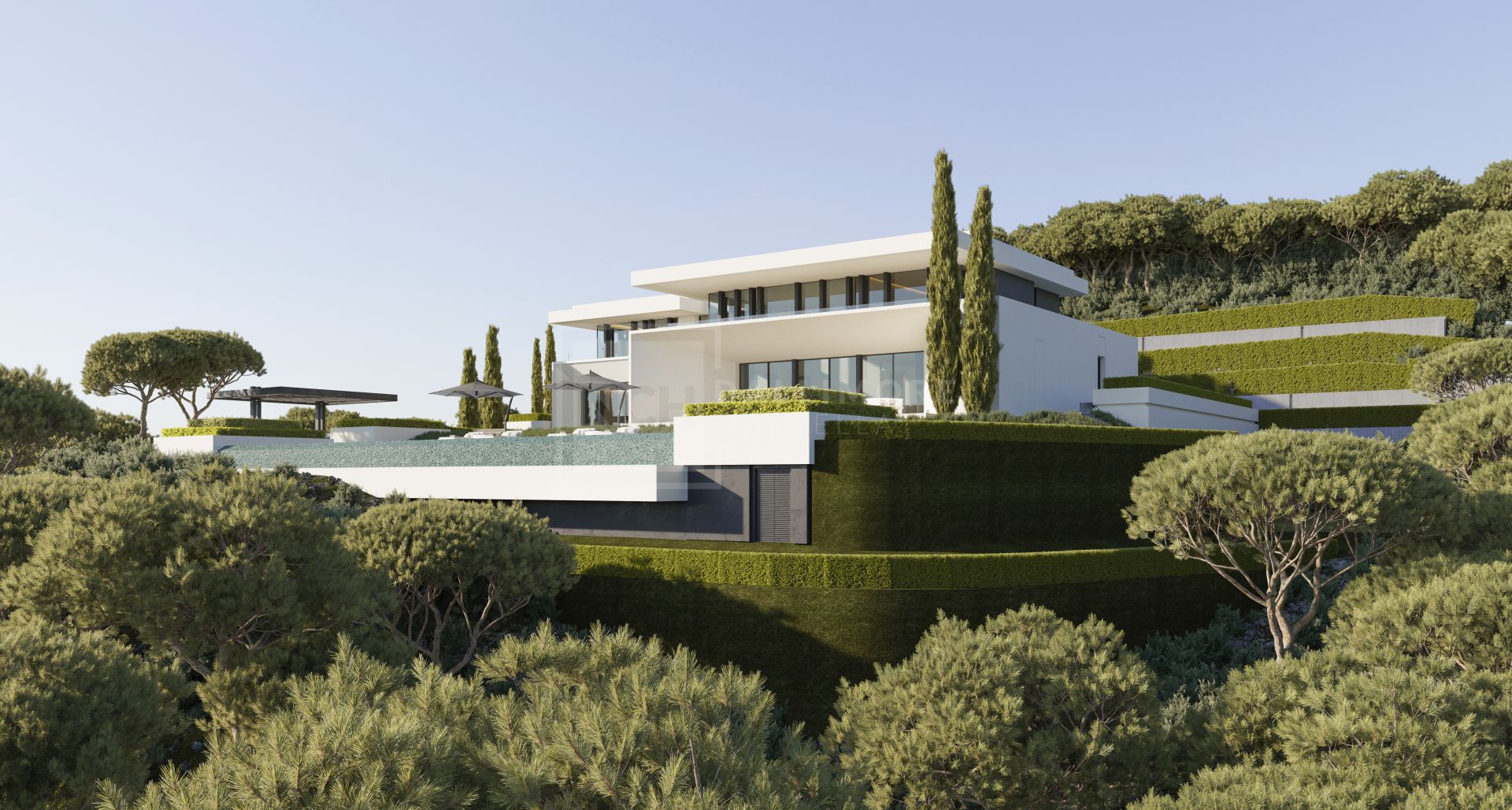 SCULPTURAL VILLA WITH CINEMA, GYM, SAUNA AND SEAMLESS INDOOR–OUTDOOR LIVING