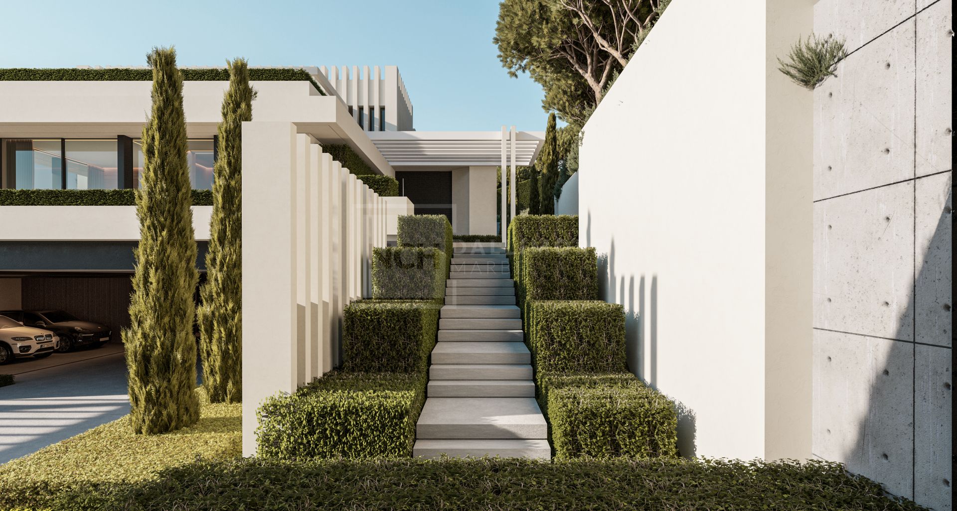 6-BED VILLA BY TOBAL ARQUITECTOS WITH EXPANSIVE TERRACES, SALTWATER POOL & SEA VIEWS