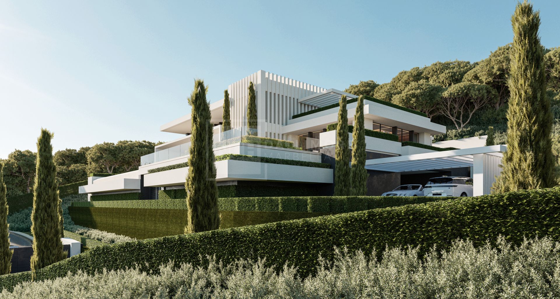 6-BED VILLA BY TOBAL ARQUITECTOS WITH EXPANSIVE TERRACES, SALTWATER POOL & SEA VIEWS