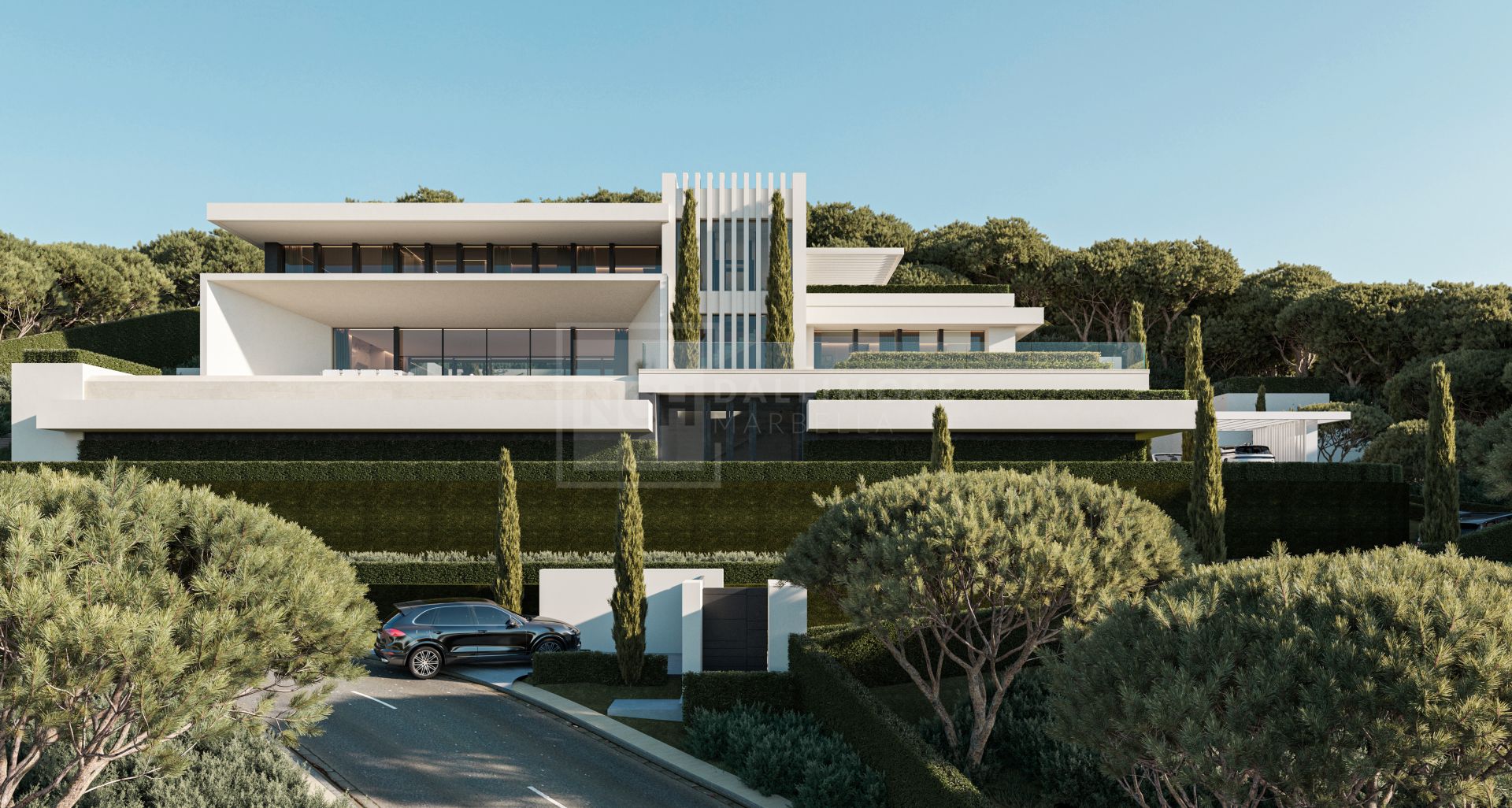 6-BED VILLA BY TOBAL ARQUITECTOS WITH EXPANSIVE TERRACES, SALTWATER POOL & SEA VIEWS