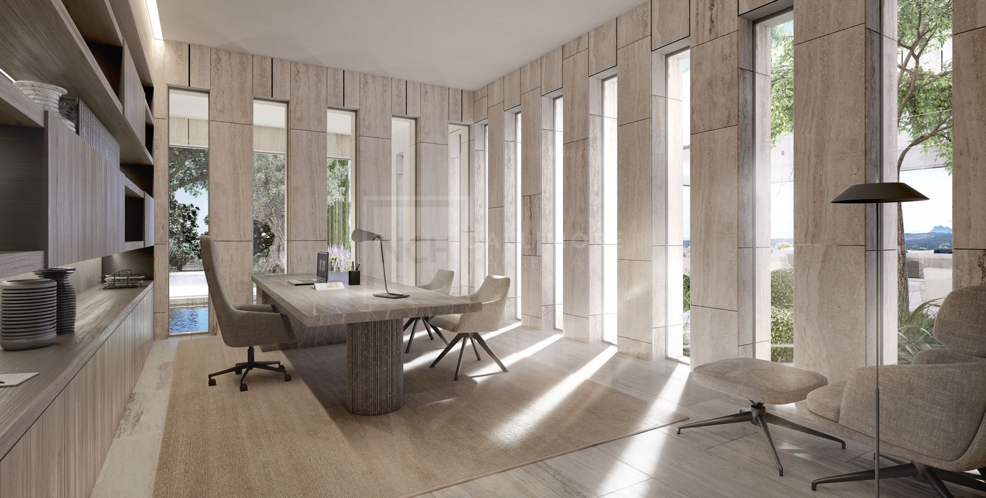 7-BED BIOARCHITECTURE VILLA IN SOTOGRANDE WITH COURTYARDS, LIFT & SEA-BOUND POOL