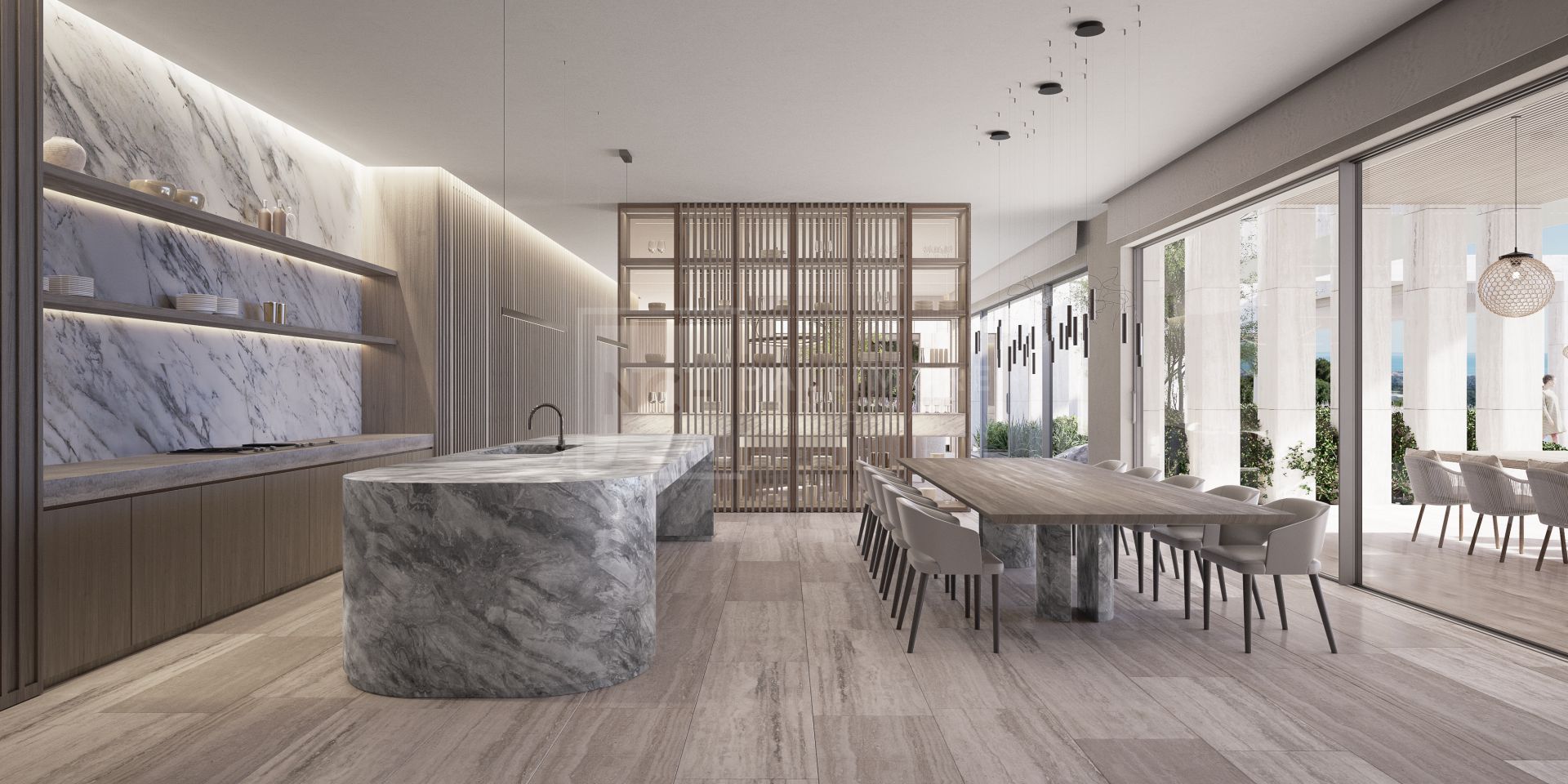 7-BED BIOARCHITECTURE VILLA IN SOTOGRANDE WITH COURTYARDS, LIFT & SEA-BOUND POOL