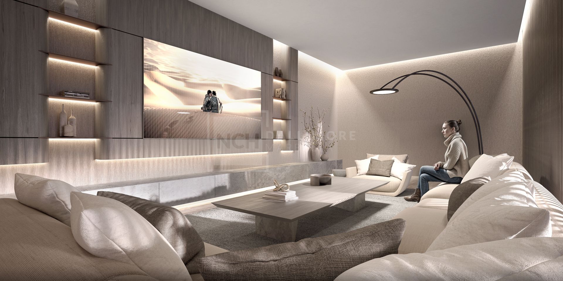 7-BED BIOARCHITECTURE VILLA IN SOTOGRANDE WITH COURTYARDS, LIFT & SEA-BOUND POOL