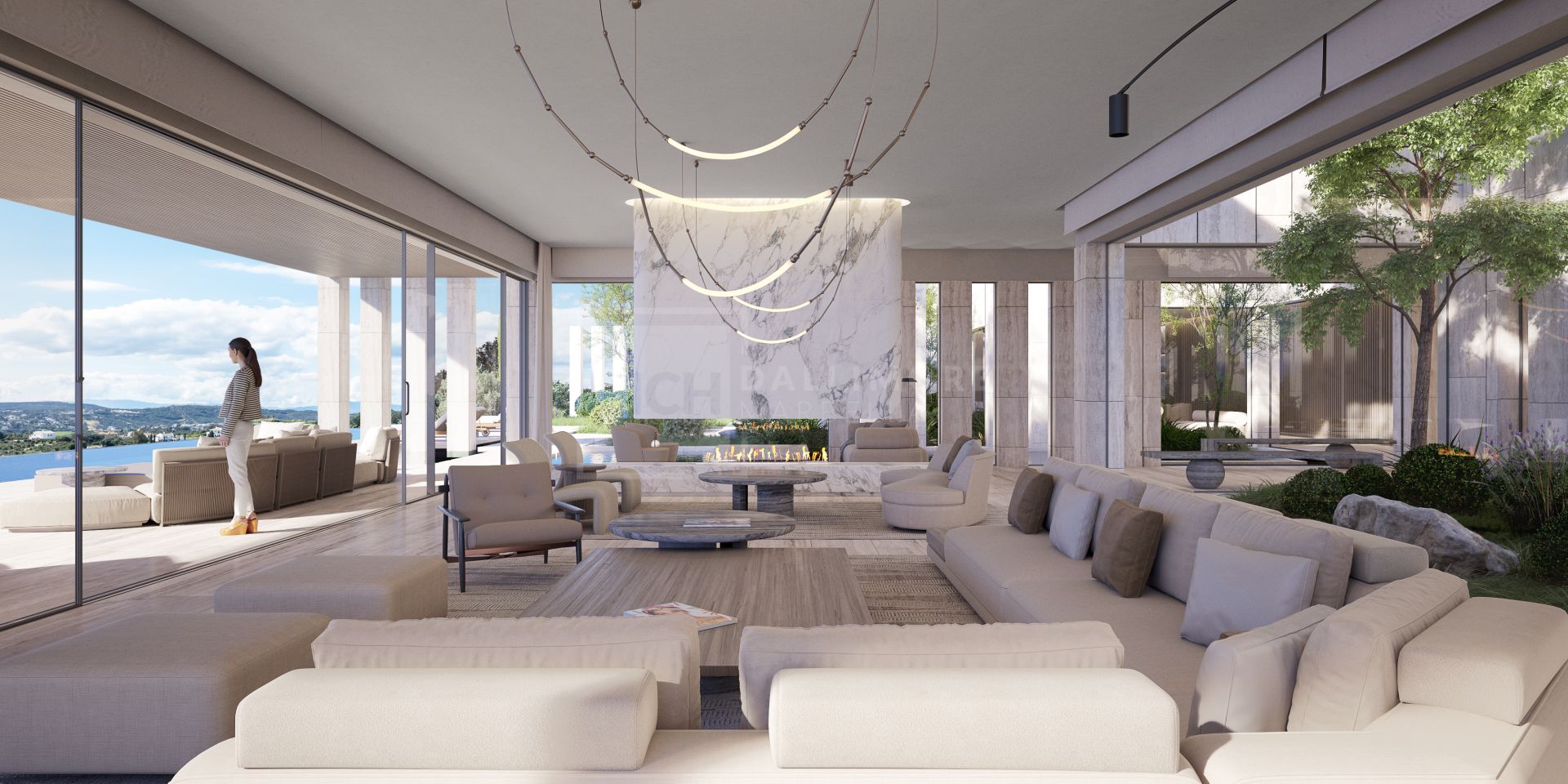 7-BED BIOARCHITECTURE VILLA IN SOTOGRANDE WITH COURTYARDS, LIFT & SEA-BOUND POOL