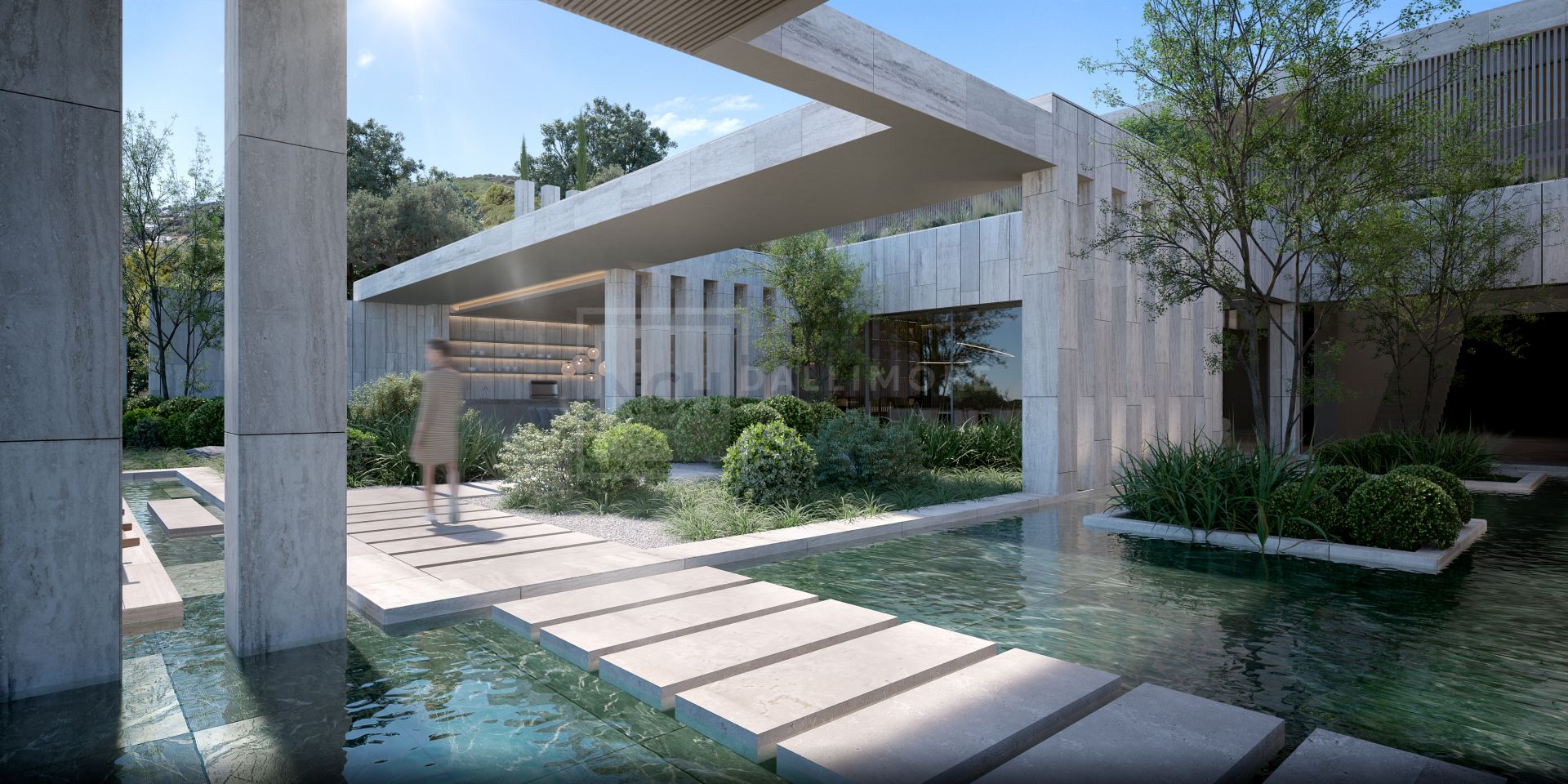 7-BED BIOARCHITECTURE VILLA IN SOTOGRANDE WITH COURTYARDS, LIFT & SEA-BOUND POOL