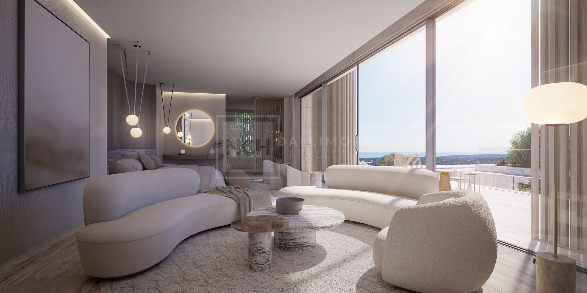 7-BED BIOARCHITECTURE VILLA IN SOTOGRANDE WITH COURTYARDS, LIFT & SEA-BOUND POOL