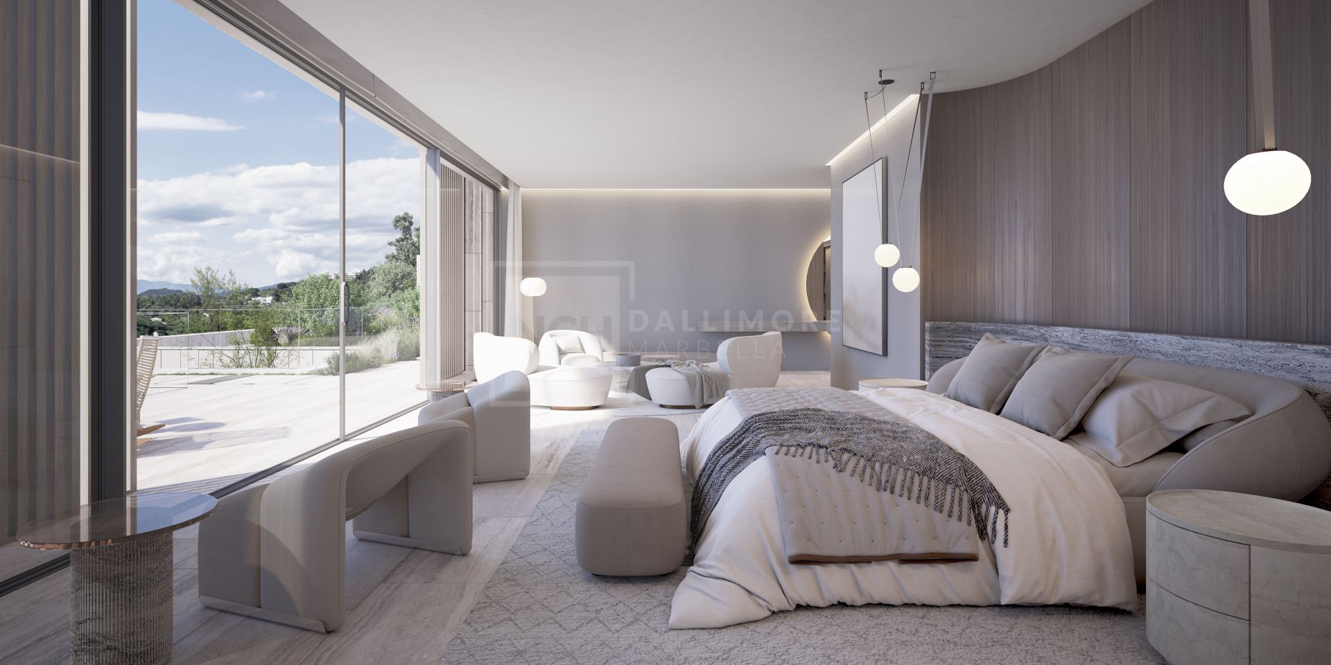 7-BED BIOARCHITECTURE VILLA IN SOTOGRANDE WITH COURTYARDS, LIFT & SEA-BOUND POOL